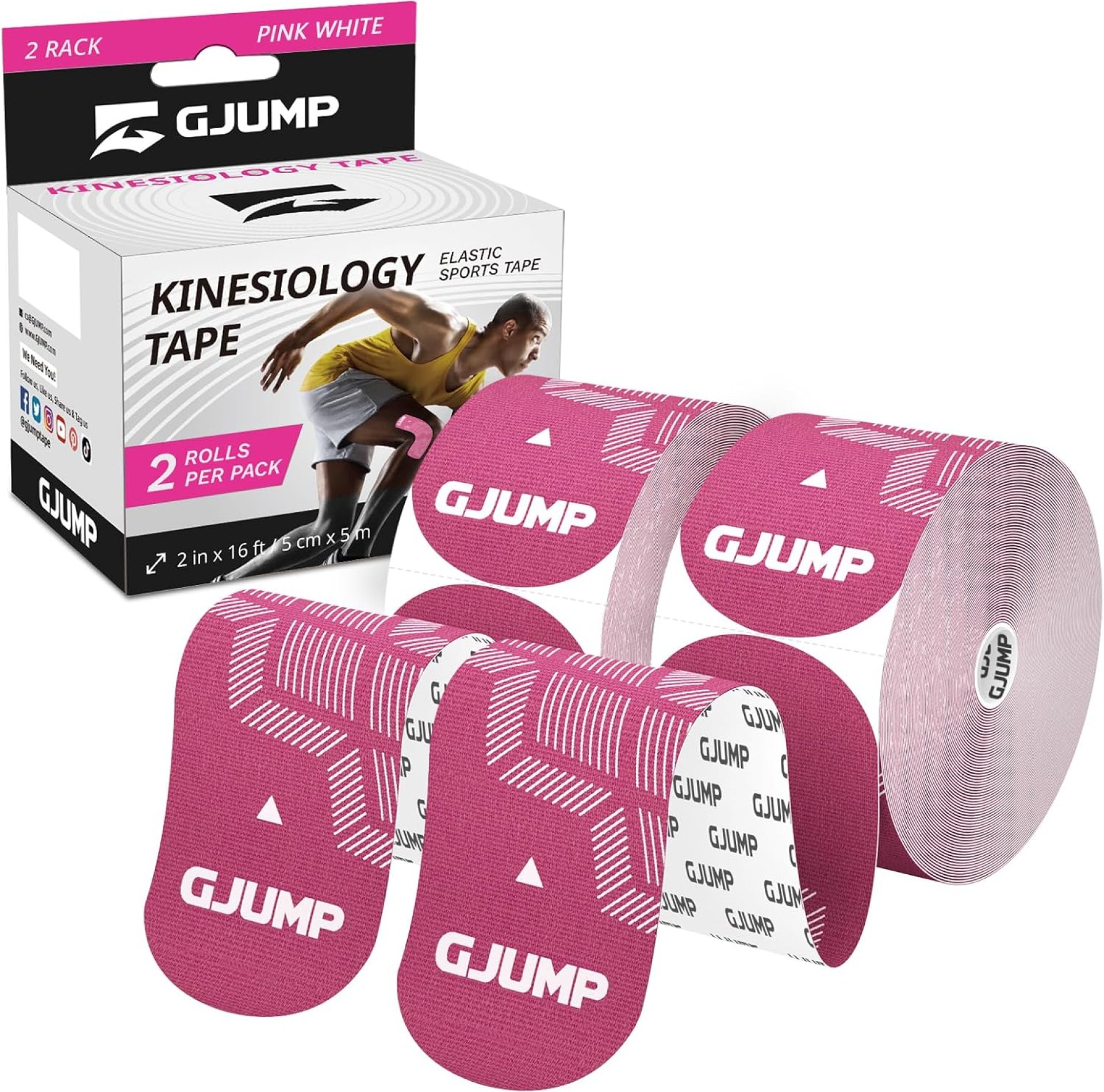 Kinesiology Tape, Original Cotton Elastic Athletic Tape for Muscle Strain Relief & Joint Support, 40 Count Precut Strips 2 Rolls, Waterproof & Breathable Sports Tape for Support and Recovery Kinesiology Tape, Original Cotton Elastic Athletic Tape for Muscle Strain Relief & Joint Support, 40 Count Precut Strips 2 Rolls, Waterproof & Breathable Sports Tape for Support and Recovery