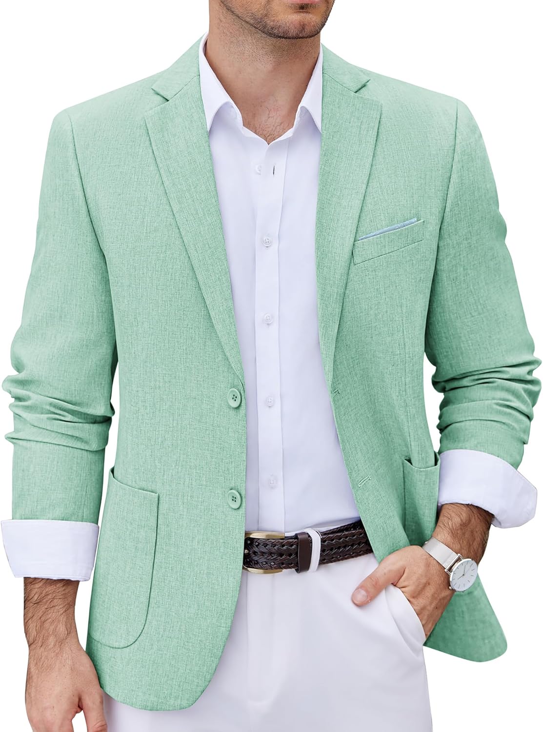 COOFANDY Men’s Casual Blazer Two Button Sport Coats Lightweight Printed Lining Suit Jacket COOFANDY Men’s Casual Blazer Two Button Sport Coats Lightweight Printed Lining Suit Jacket