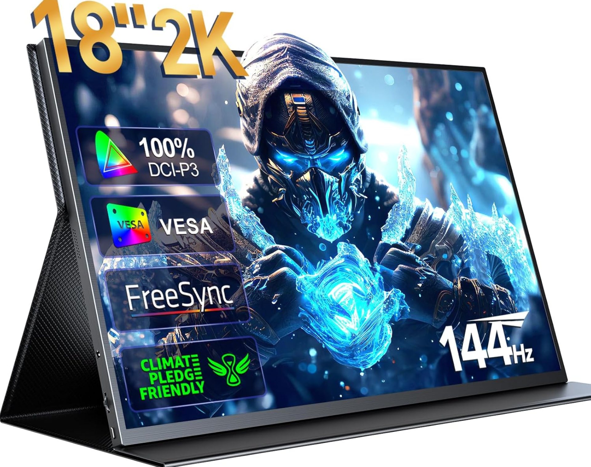 UPERFECT 2K 144Hz Portable Gaming Monitor 18″ 2560×1600 QHD 100% DCI-P3 FreeSync HDR Laptop w/VESA, Frameless Matte IPS Eye Care Second Monitor for Game Console (UGame K118) UPERFECT 2K 144Hz Portable Gaming Monitor 18″ 2560×1600 QHD 100% DCI-P3 FreeSync HDR Laptop w/VESA, Frameless Matte IPS Eye Care Second Monitor for Game Console (UGame K118)