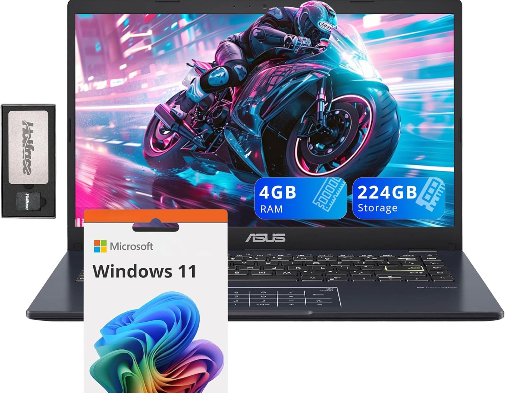 ASUS 14″ FHD Laptop, Intel Pentium N6000 Processor, 4GB RAM, 224GB Storage(64GB eMMC+160GB Docking Station Set), Intel UHD Graphics, Webcam, Bluetooth, Win 11, Star Black ASUS 14″ FHD Laptop, Intel Pentium N6000 Processor, 4GB RAM, 224GB Storage(64GB eMMC+160GB Docking Station Set), Intel UHD Graphics, Webcam, Bluetooth, Win 11, Star Black