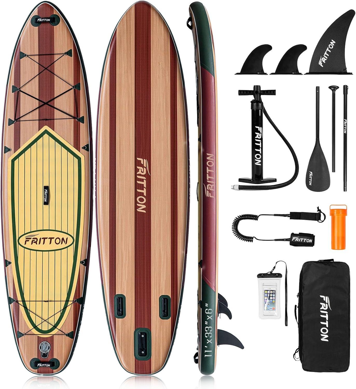 Inflatable Paddle Boards for Adults, 11′ Stand Up Paddle Board with Premium SUP Accessories, Stand-up Paddleboards with Wider Anti-skid Deck & 350 LBS Capicity, SUP Board Suitable for All Skill Levels Inflatable Paddle Boards for Adults, 11′ Stand Up Paddle Board with Premium SUP Accessories, Stand-up Paddleboards with Wider Anti-skid Deck & 350 LBS Capicity, SUP Board Suitable for All Skill Levels