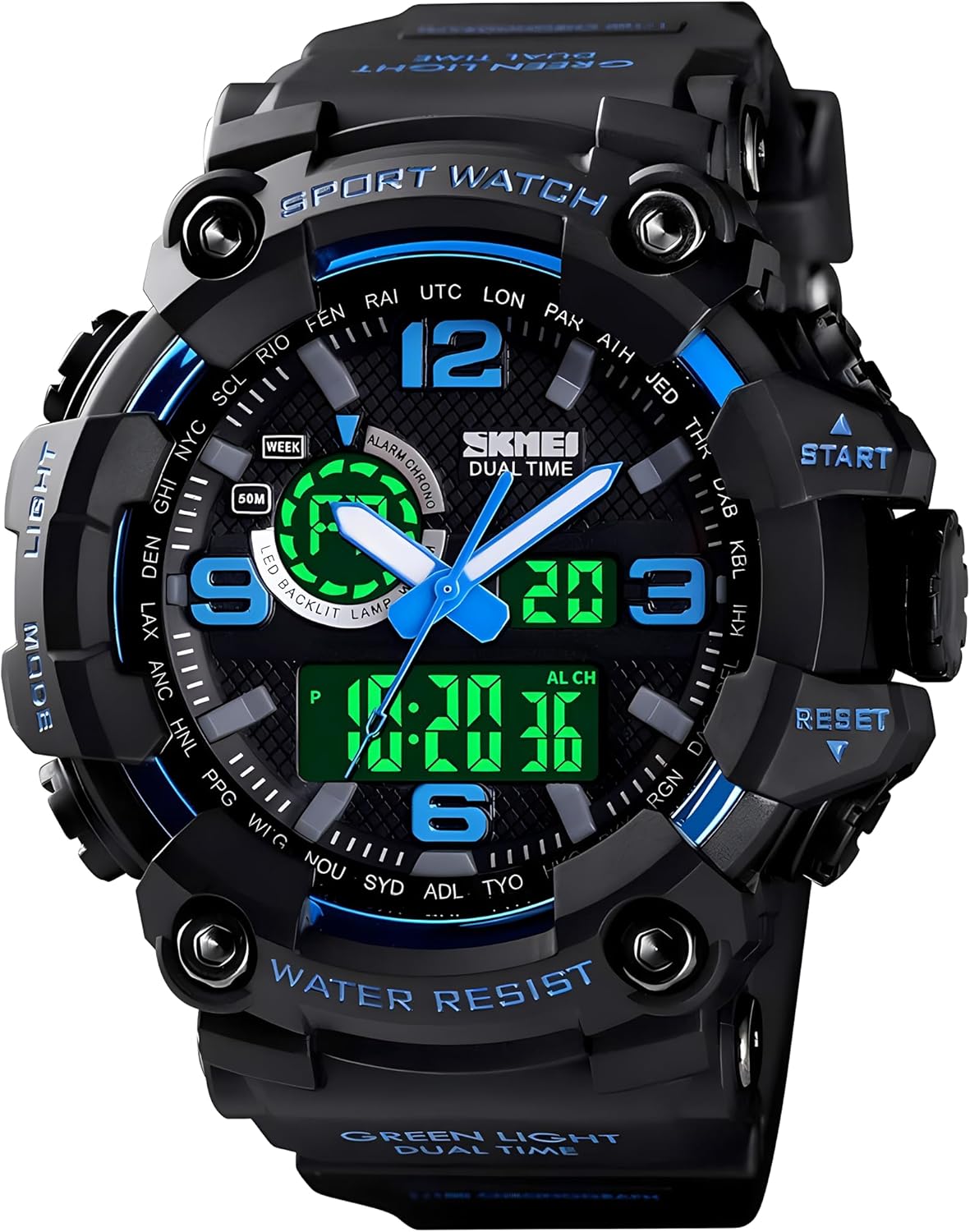 Gosasa Men’s Large Face Outdoor Sports Watches Military S-Shock Watch Waterproof, Backlight, Alarm, Stopwatch Features – Rugged Wristwatch for Training, Hiking, and Adventure Gosasa Men’s Large Face Outdoor Sports Watches Military S-Shock Watch Waterproof, Backlight, Alarm, Stopwatch Features – Rugged Wristwatch for Training, Hiking, and Adventure