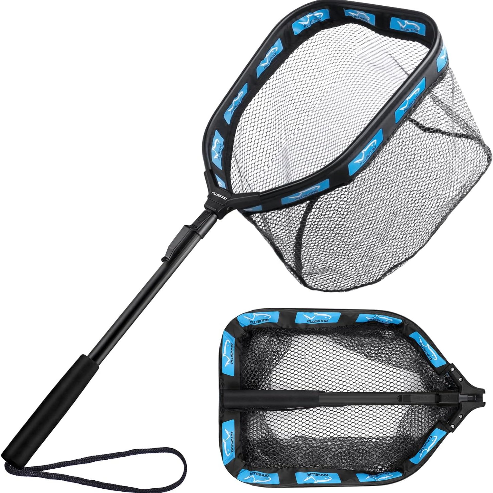 PLUSINNO Floating Fishing Net for Steelhead, Salmon, Fly, Kayak, Catfish, Bass, Trout Fishing, Rubber Coated Landing Net for Easy Catch & Release, Compact & Foldable for Easy Transportation & Storage PLUSINNO Floating Fishing Net for Steelhead, Salmon, Fly, Kayak, Catfish, Bass, Trout Fishing, Rubber Coated Landing Net for Easy Catch & Release, Compact & Foldable for Easy Transportation & Storage