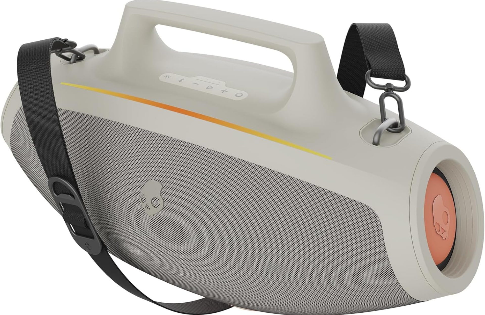 Skullcandy Barrel Bluetooth Boombox Speaker – Water-Resistant Wireless Portable Speaker, with LED Lightshow Mode, 12 Hour Battery, Multi-Link, & USB-C & USB-A Output Charging Skullcandy Barrel Bluetooth Boombox Speaker – Water-Resistant Wireless Portable Speaker, with LED Lightshow Mode, 12 Hour Battery, Multi-Link, & USB-C & USB-A Output Charging