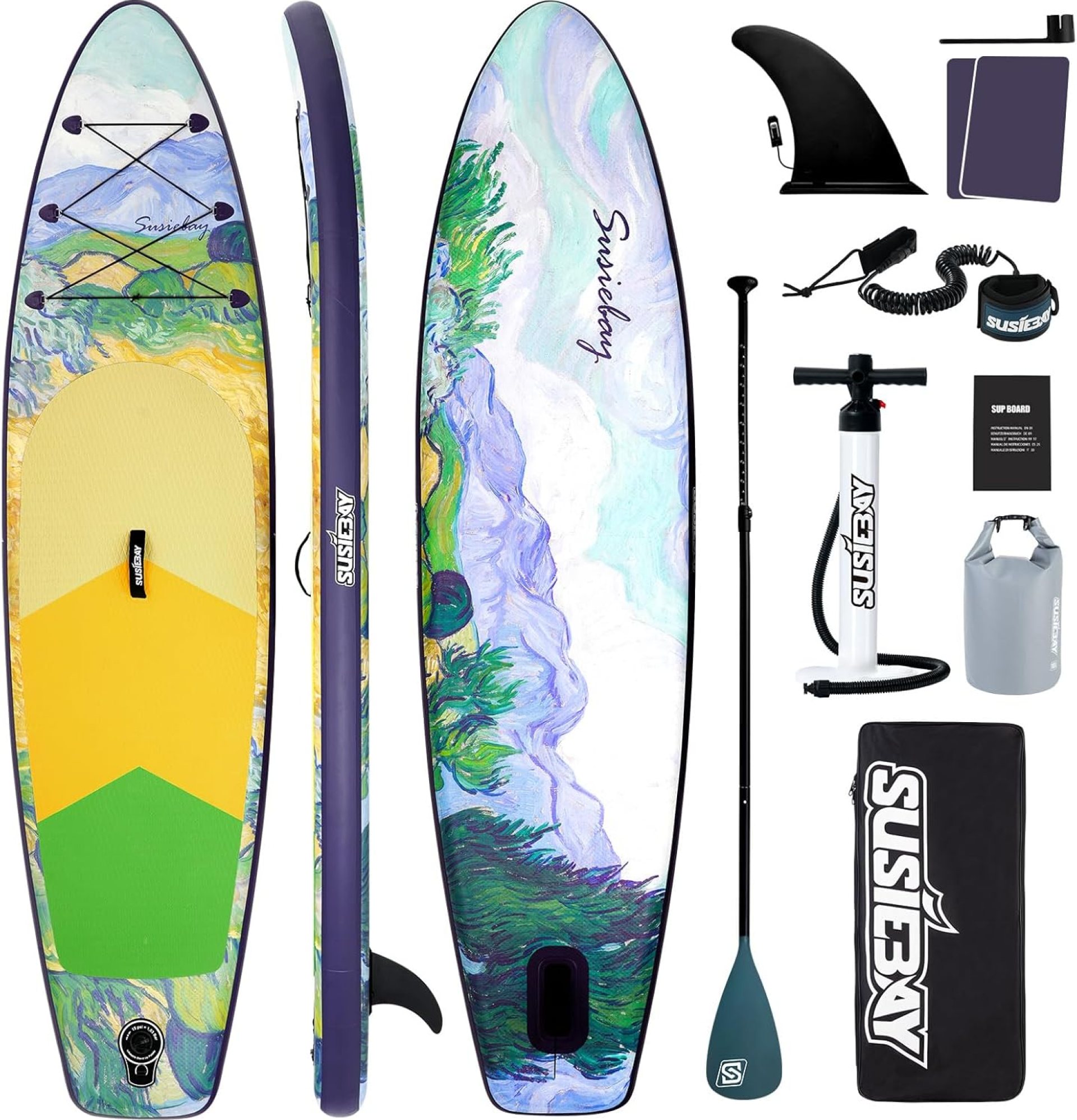 Inflatable Paddle Board, 10’6″ Stand UP Paddle Board for Adult with SUP Accessories,Traveling Board,Yoga Board,Wide Stance for All Levels,Durable,Lightweight,Double Action Pump,108L Backback Inflatable Paddle Board, 10’6″ Stand UP Paddle Board for Adult with SUP Accessories,Traveling Board,Yoga Board,Wide Stance for All Levels,Durable,Lightweight,Double Action Pump,108L Backback
