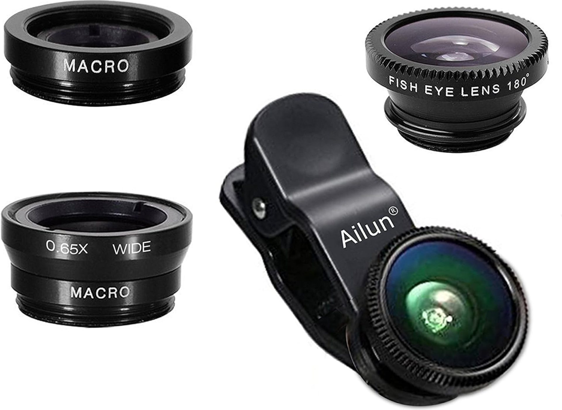 Phone Lens,by Ailun,3 in 1 Clip on 180 Degree Fish Eye Lens+0.65X Wide Angle+10X Macro Lens,Universal HD Camera Lens Kit for Mobile Phone,Cellphone,Smart Phone Phone Lens,by Ailun,3 in 1 Clip on 180 Degree Fish Eye Lens+0.65X Wide Angle+10X Macro Lens,Universal HD Camera Lens Kit for Mobile Phone,Cellphone,Smart Phone