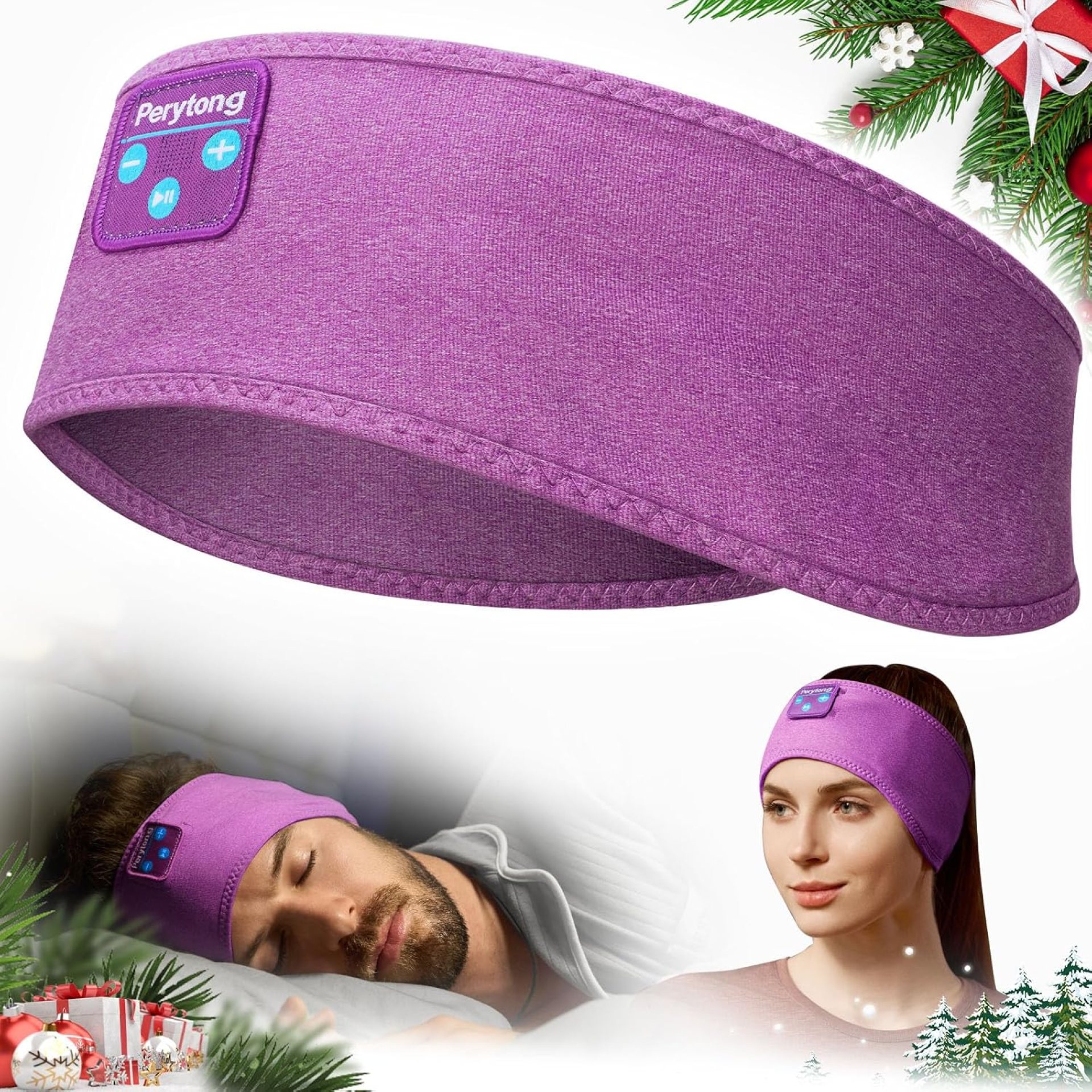 Perytong Sleep Headphones Bluetooth Headband, Headband Headphones Over On Ear Bluetooth 5.2 Sleeping Earbuds Earphones, Wireless Sleeping Headphones for Side Sleepers Men Women Boys Girls Perytong Sleep Headphones Bluetooth Headband, Headband Headphones Over On Ear Bluetooth 5.2 Sleeping Earbuds Earphones, Wireless Sleeping Headphones for Side Sleepers Men Women Boys Girls