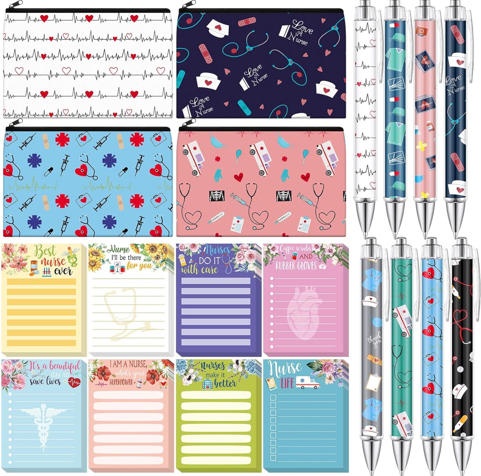20 Pcs Nurse Practitioner Gifts for Women Nurse Makeup Bags Cosmetic Bag Nursing Supplies 3×4 Funny Sticky Notes Floral to Do List Notepads and Ballpoint Pens Office Supplies for Nurse 20 Pcs Nurse Practitioner Gifts for Women Nurse Makeup Bags Cosmetic Bag Nursing Supplies 3×4 Funny Sticky Notes Floral to Do List Notepads and Ballpoint Pens Office Supplies for Nurse