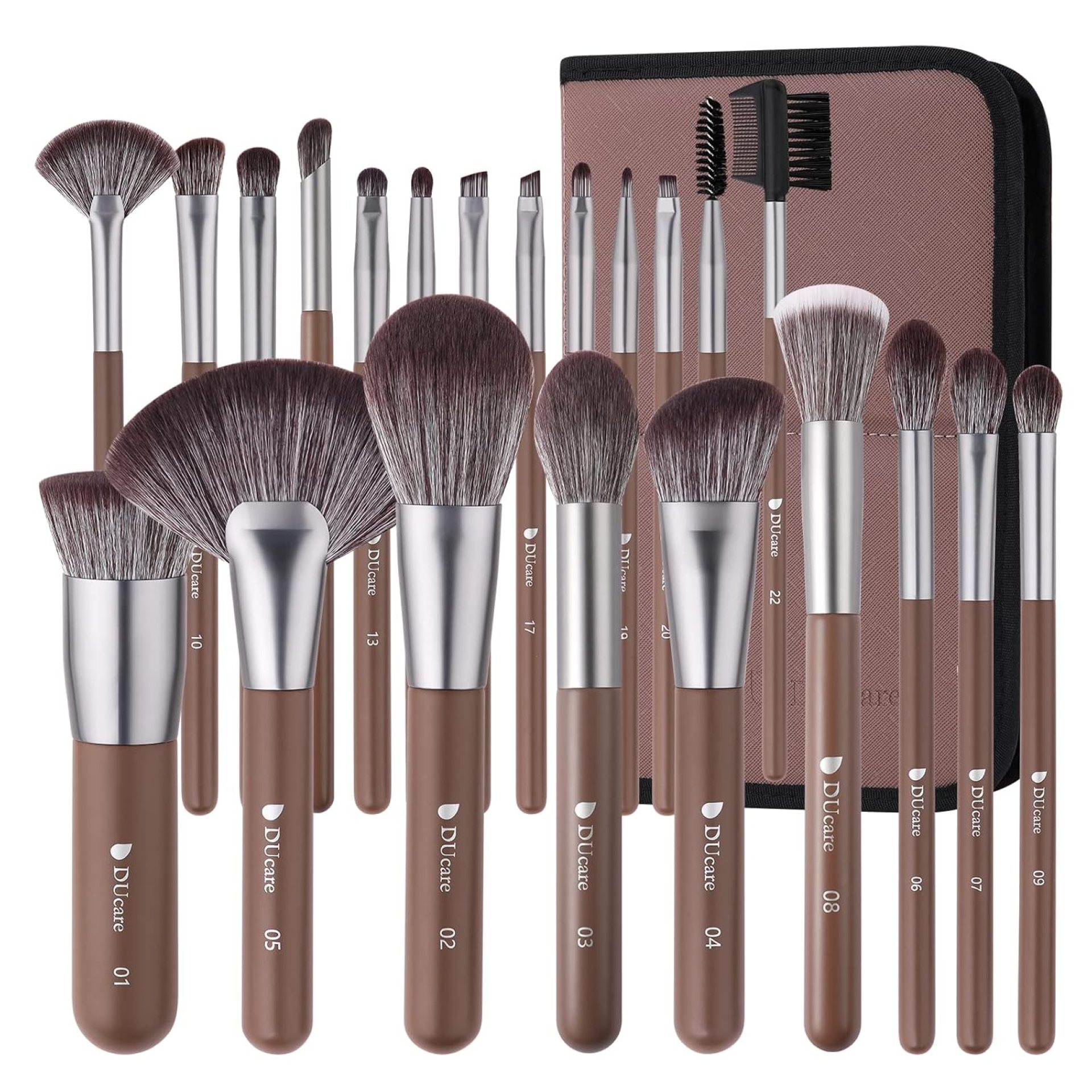 DUcare Makeup Brushes Professional with Bag 22Pcs Makeup Brush Set Premium Synthetic Kabuki Foundation Blending Brush Face Powder Blush Concealers Eye Shadows with Case DUcare Makeup Brushes Professional with Bag 22Pcs Makeup Brush Set Premium Synthetic Kabuki Foundation Blending Brush Face Powder Blush Concealers Eye Shadows with Case
