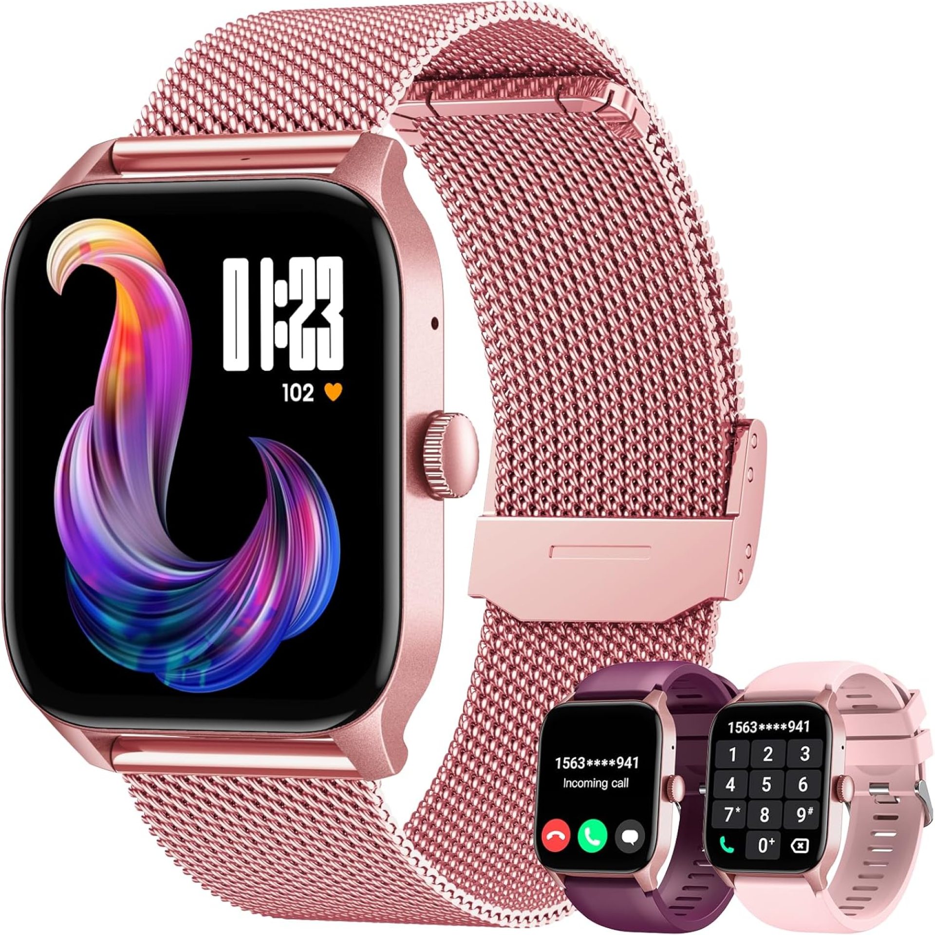 Smartwatch for Women Fitness Tracker Watch: Smart Watches for Women Android iOS Phones Make/Answer Call 1.83″ Waterproof Digital Watches Heart Rate SpO2 Sleep Monitor 100+ Sport Mode Activity Tracker Smartwatch for Women Fitness Tracker Watch: Smart Watches for Women Android iOS Phones Make/Answer Call 1.83″ Waterproof Digital Watches Heart Rate SpO2 Sleep Monitor 100+ Sport Mode Activity Tracker