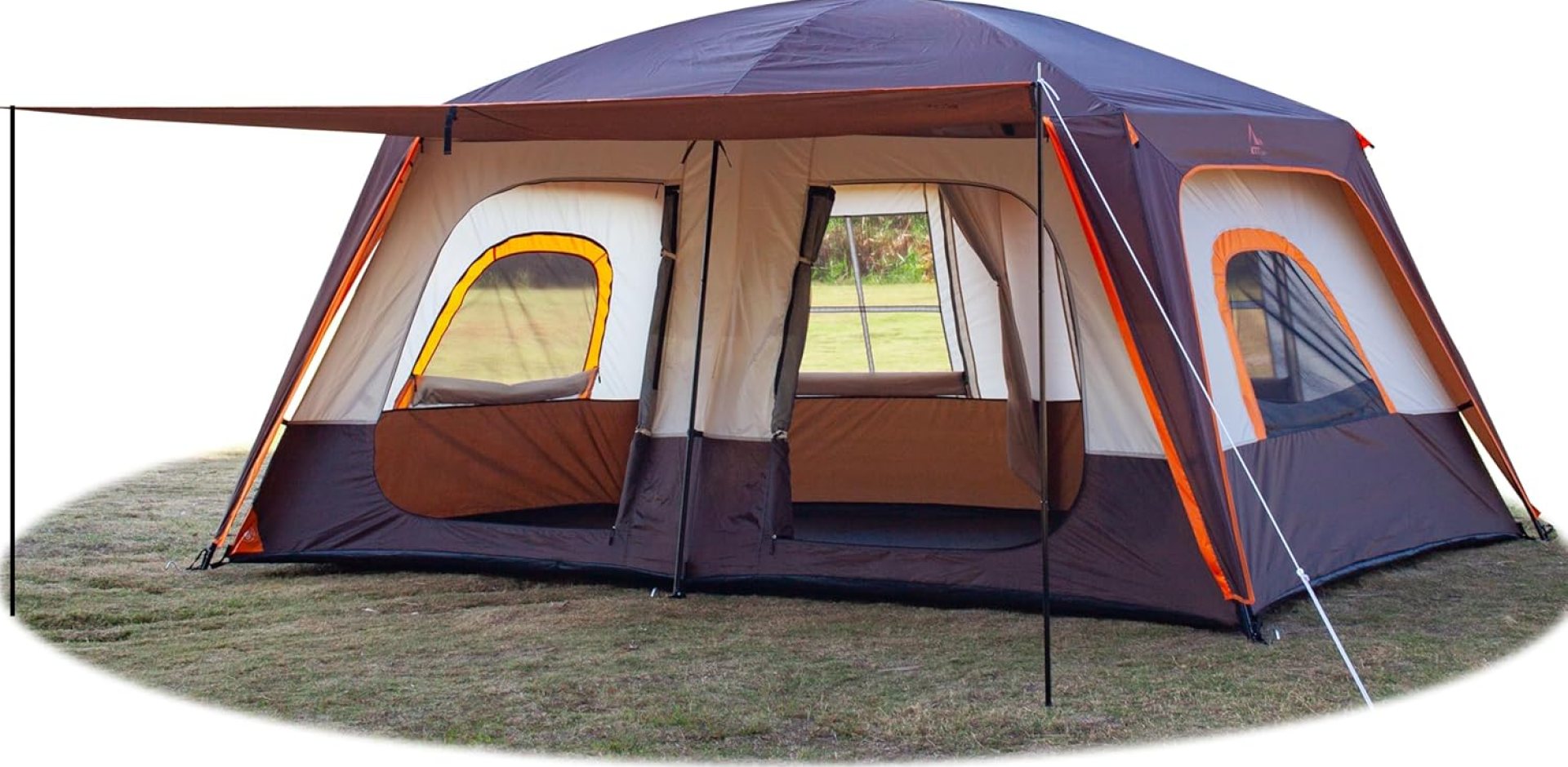 KTT Extra Large Tent 10-12-14 Person(A),Family Cabin Tents,2 Rooms,3 Doors and 3 Windows with Mesh,Straight Wall,Waterproof,Double Layer,Big Tents for Outdoor,Picnic,Camping,Family Gathering KTT Extra Large Tent 10-12-14 Person(A),Family Cabin Tents,2 Rooms,3 Doors and 3 Windows with Mesh,Straight Wall,Waterproof,Double Layer,Big Tents for Outdoor,Picnic,Camping,Family Gathering