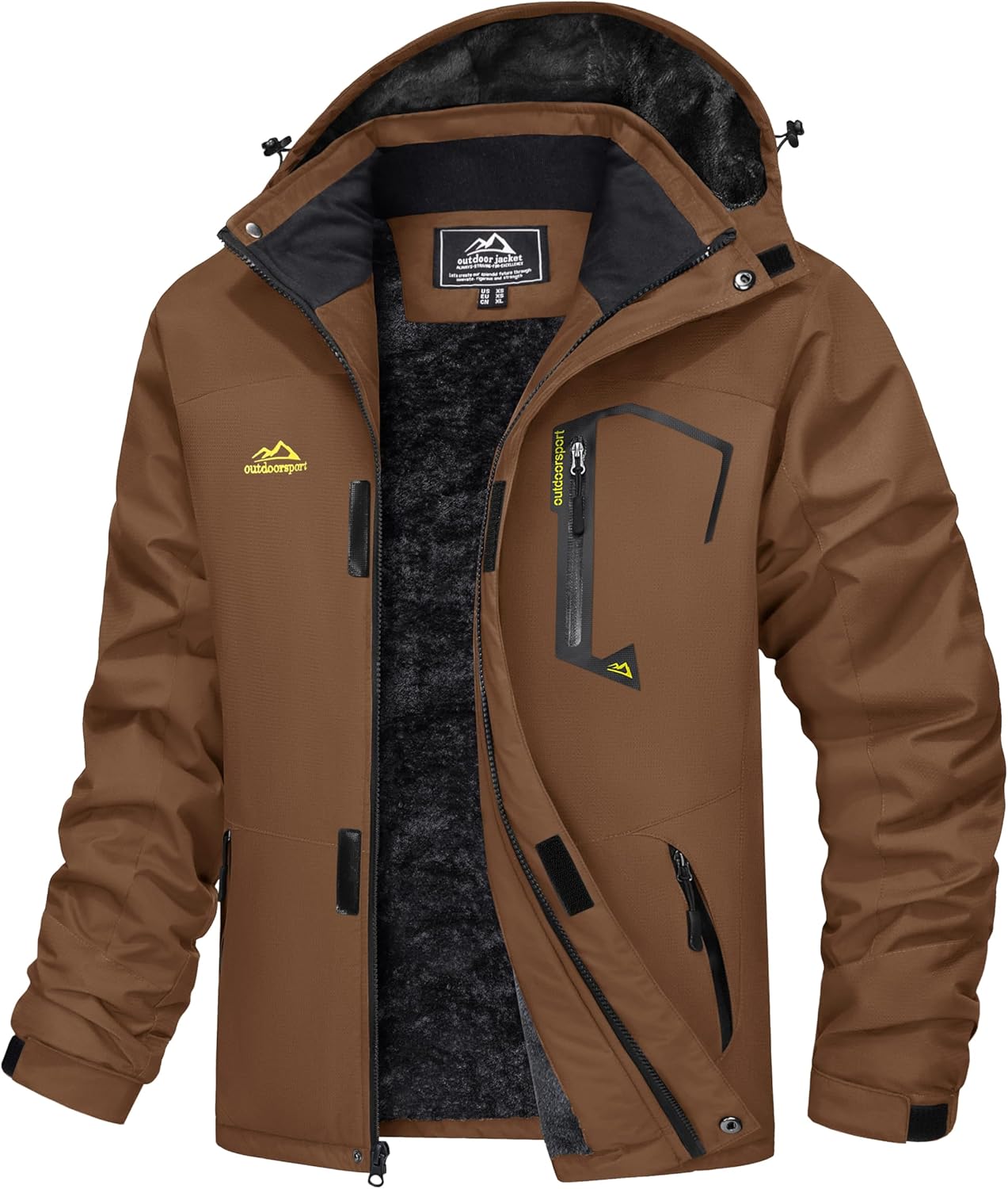 MAGCOMSEN Men’s Winter Coats Water Resistant Ski Snow Jacket Warm Fleece Jacket Parka Raincoats With Multi-Pockets MAGCOMSEN Men’s Winter Coats Water Resistant Ski Snow Jacket Warm Fleece Jacket Parka Raincoats With Multi-Pockets