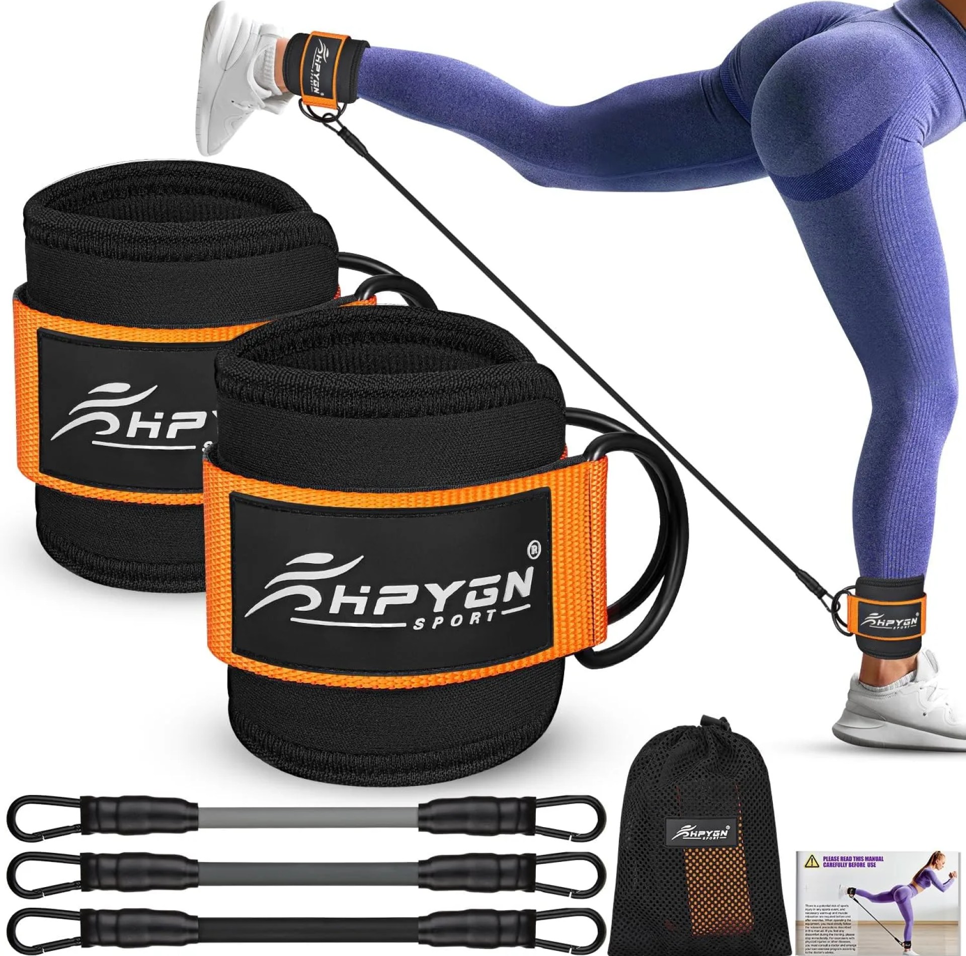 Ankle Resistance Bands, Ankle Bands for Working Out with Cuffs, Resistance Bands for Leg Butt Training Workout Equipment for Kickbacks Hip Gluteus Training Exercises, Ankle Strap with Exercise Bands Ankle Resistance Bands, Ankle Bands for Working Out with Cuffs, Resistance Bands for Leg Butt Training Workout Equipment for Kickbacks Hip Gluteus Training Exercises, Ankle Strap with Exercise Bands