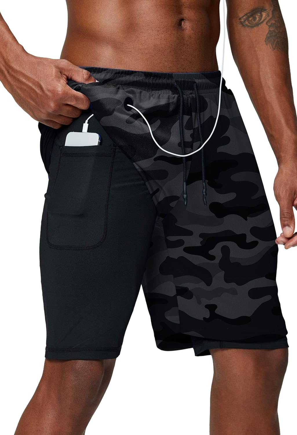 Pinkbomb Men’s 2 in 1 Running Shorts Gym Workout Quick Dry Mens Shorts with Phone Pocket Pinkbomb Men’s 2 in 1 Running Shorts Gym Workout Quick Dry Mens Shorts with Phone Pocket