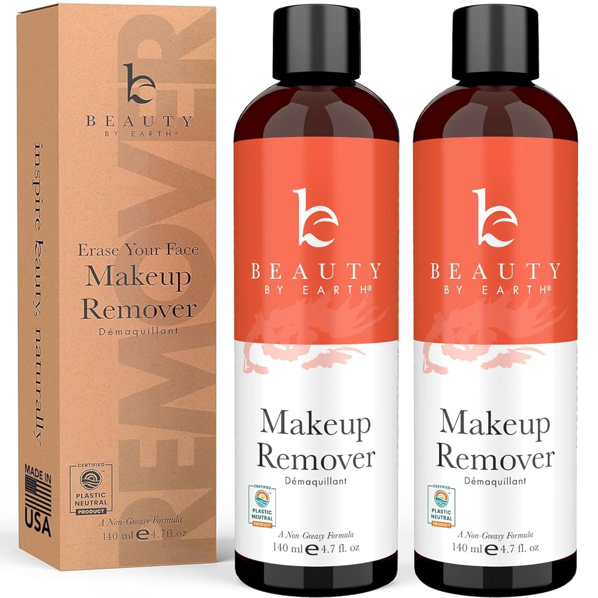 Makeup Remover – With Organic Aloe Vera & Witch Hazel, Use with Eye Makeup Remover Wipes or Cotton Pads, Gentle Non-Greasy Makeup Remover For Dry, Oily and Sensitive Skin Types (2 Pack) Makeup Remover – With Organic Aloe Vera & Witch Hazel, Use with Eye Makeup Remover Wipes or Cotton Pads, Gentle Non-Greasy Makeup Remover For Dry, Oily and Sensitive Skin Types (2 Pack)
