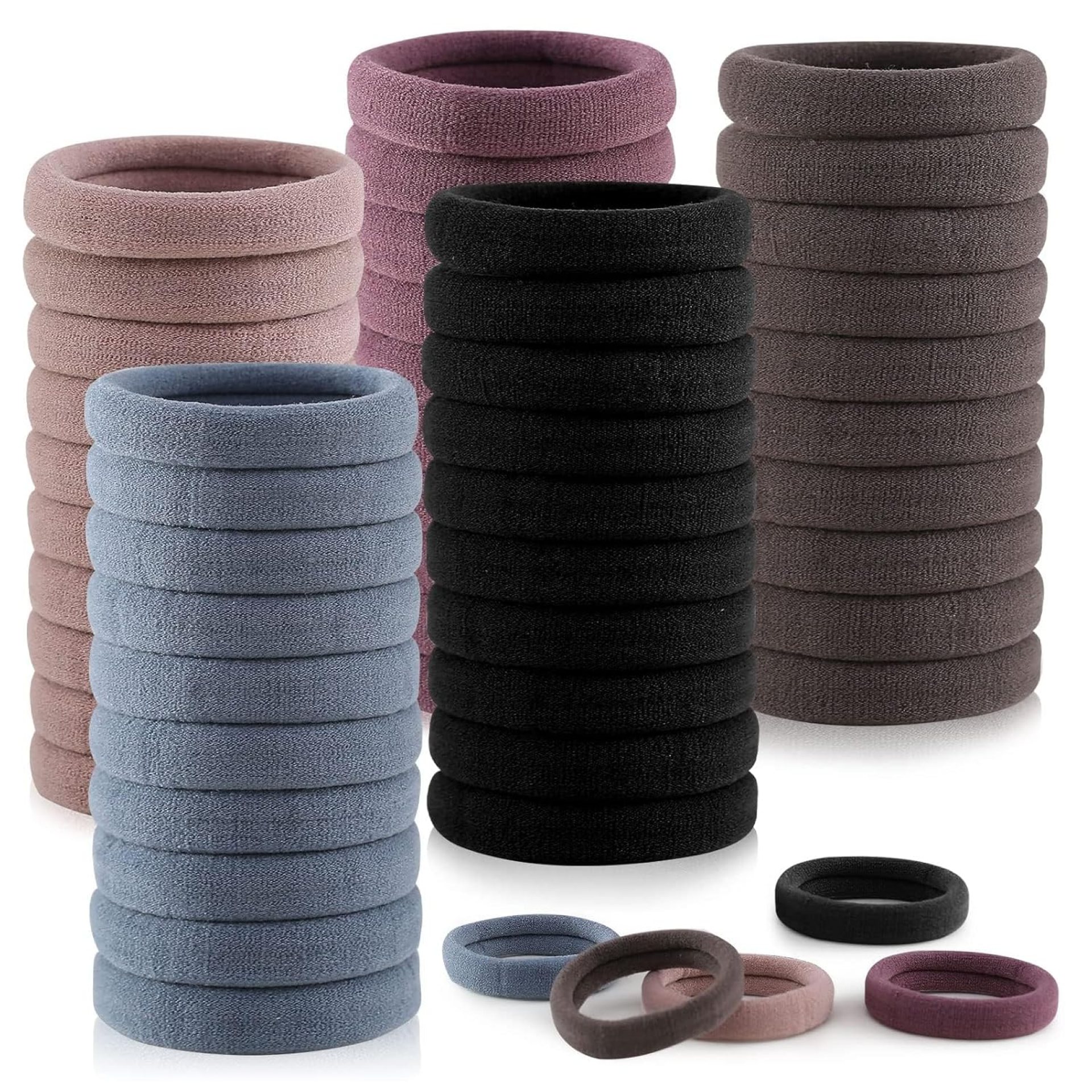 100 Pcs Thick Seamless Hair Ties, Ponytail Holders Hair Accessories No Damage for Thick Hair, Valentine’s Day Gifts (Natural Colors) 100 Pcs Thick Seamless Hair Ties, Ponytail Holders Hair Accessories No Damage for Thick Hair, Valentine’s Day Gifts (Natural Colors)