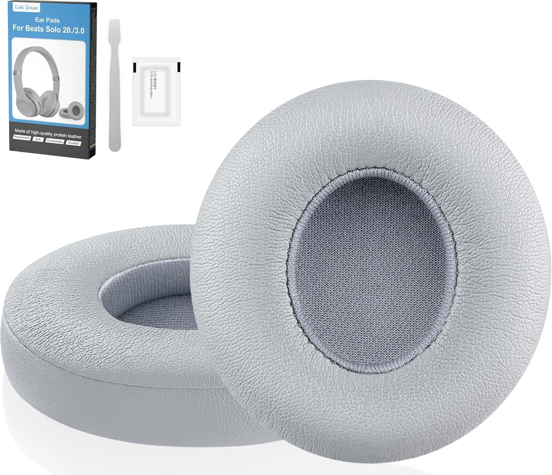 Link Dream Replacement Ear Pads for Beats Solo 2 & 3 – Memory Foam Earpads Cushion Cover for Wireless Headphones (Grey) Link Dream Replacement Ear Pads for Beats Solo 2 & 3 – Memory Foam Earpads Cushion Cover for Wireless Headphones (Grey)