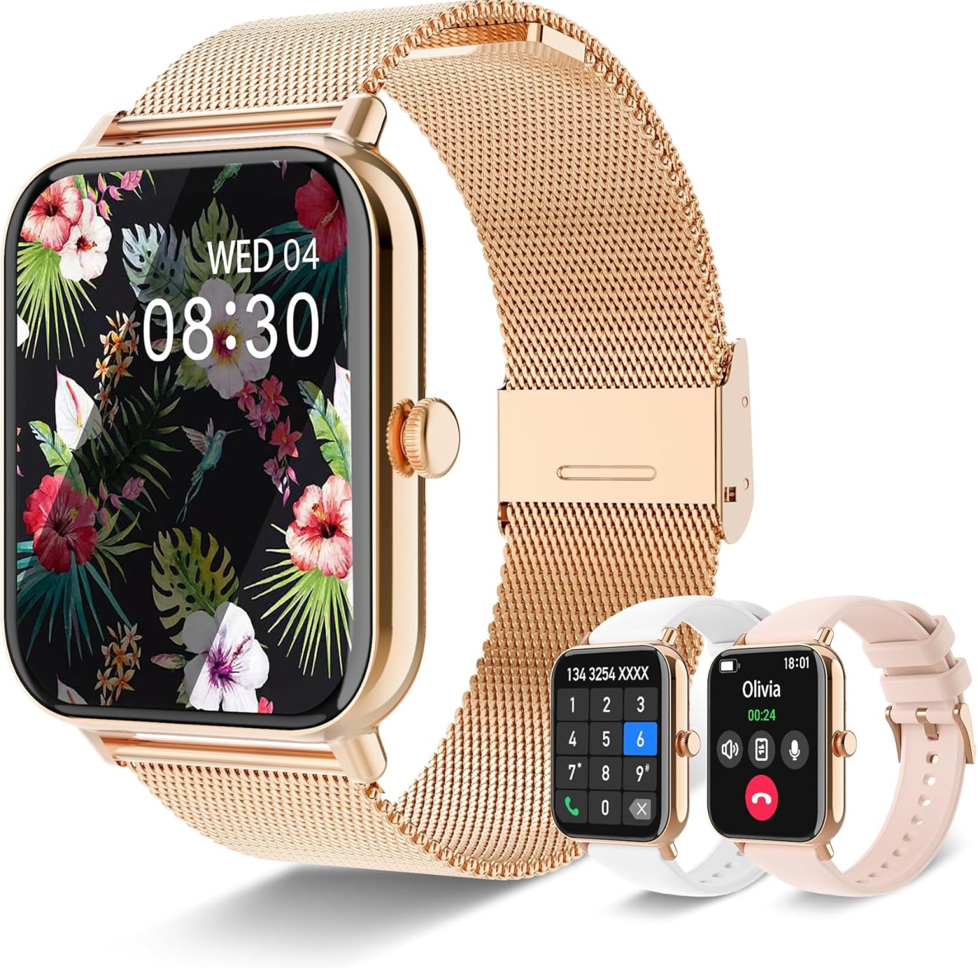 Iaret Smart Watches for Women, 1.85″ Smart Watch (Answer/Make Calls) with 100 Sports Modes, Fitness Tracker Heart Rate Sleep Monitor Pedometer Calories, Waterproof Fitness Watch for Android iPhone Iaret Smart Watches for Women, 1.85″ Smart Watch (Answer/Make Calls) with 100 Sports Modes, Fitness Tracker Heart Rate Sleep Monitor Pedometer Calories, Waterproof Fitness Watch for Android iPhone