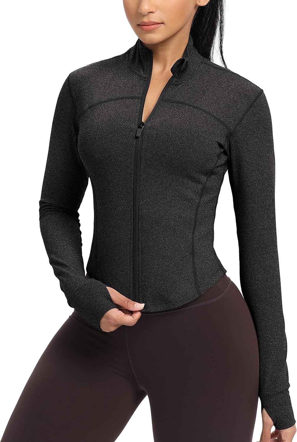 GYM RAINBOW Womens Zip Up Workout Jakcets Lightweight Slim Fit Running Athletic Jackets with Thumb Holes GYM RAINBOW Womens Zip Up Workout Jakcets Lightweight Slim Fit Running Athletic Jackets with Thumb Holes