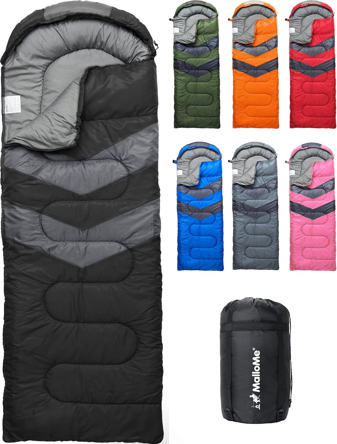MalloMe Sleeping Bags for Adults Cold Weather & Warm – Backpacking Camping Sleeping Bag for Kids 10-12, Girls, Boys – Lightweight Compact Camping Essentials Gear Accessories Hiking Sleep Must Haves MalloMe Sleeping Bags for Adults Cold Weather & Warm – Backpacking Camping Sleeping Bag for Kids 10-12, Girls, Boys – Lightweight Compact Camping Essentials Gear Accessories Hiking Sleep Must Haves