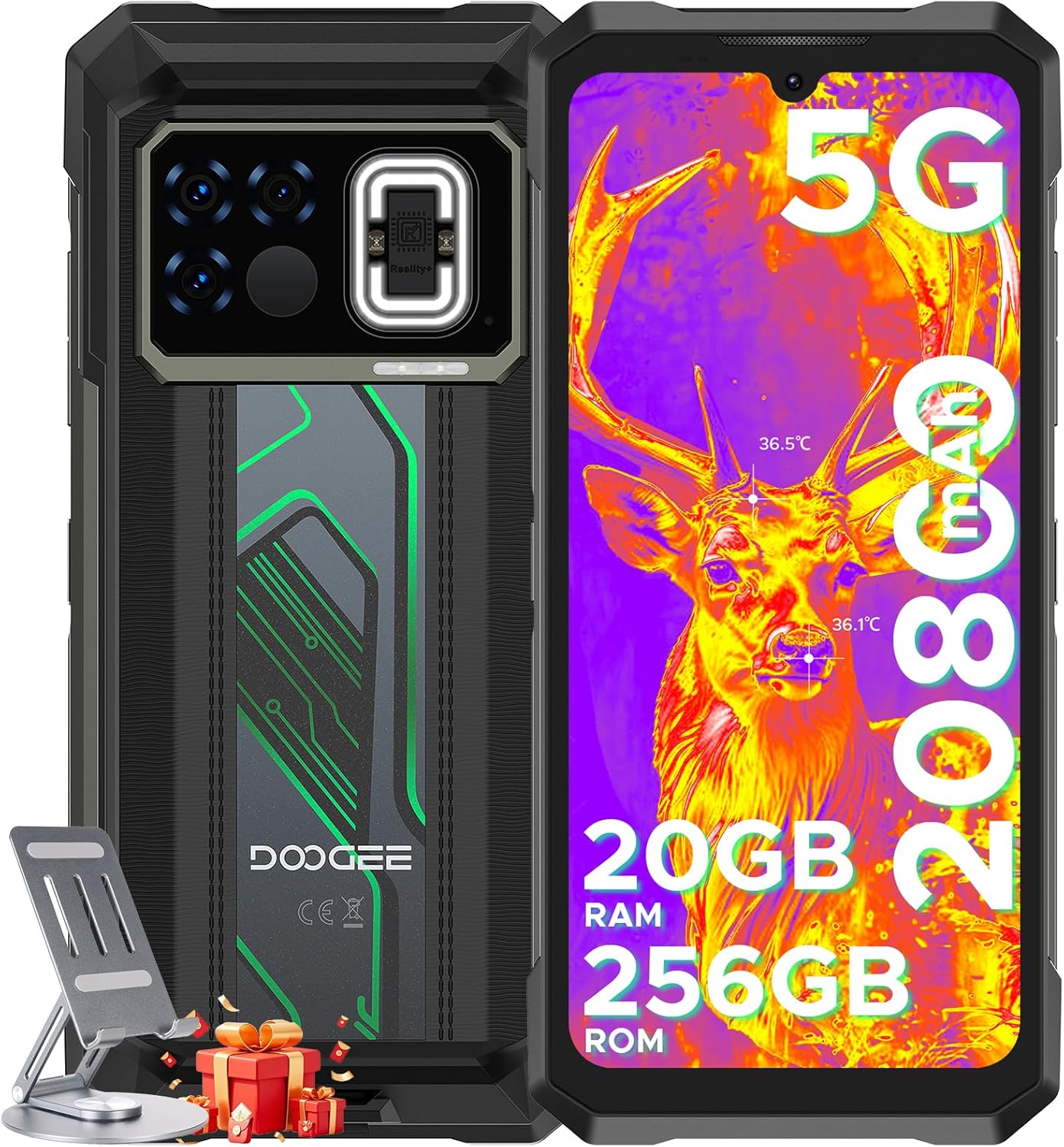 DOOGEE Fire 6 Max(2025) 5G Rugged Smartphone with Thermal Image Camera,20800mAh/33W Fast,6.72″ FHD+ 120Hz IPS Screen,120LM Flashlight Rugged Phone,256GB/TF 2TB,50MP,Android 14,IP68 Waterproof Phone DOOGEE Fire 6 Max(2025) 5G Rugged Smartphone with Thermal Image Camera,20800mAh/33W Fast,6.72″ FHD+ 120Hz IPS Screen,120LM Flashlight Rugged Phone,256GB/TF 2TB,50MP,Android 14,IP68 Waterproof Phone