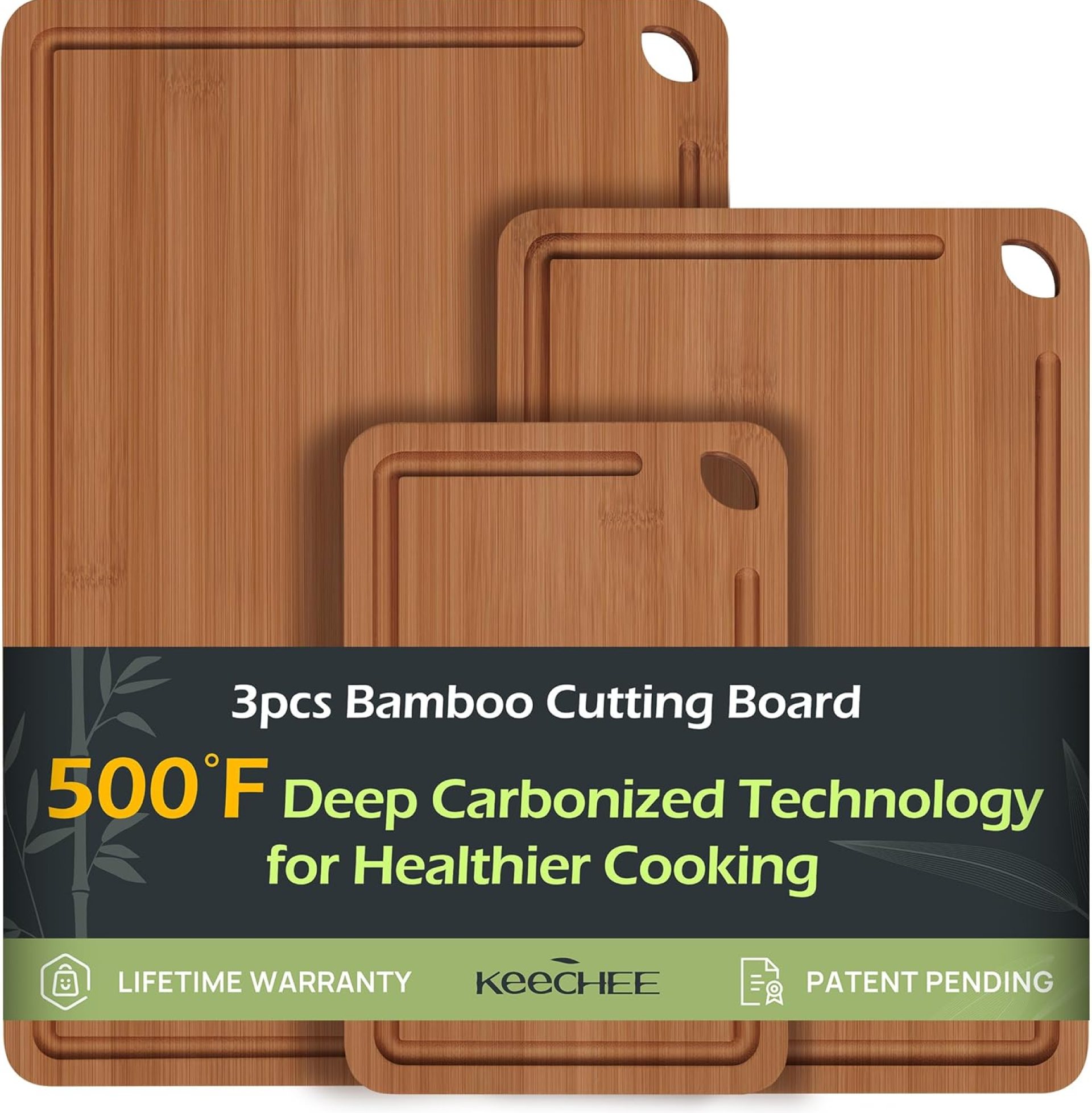 Bamboo Cutting Board, Durable Wood Cutting Boards for Kitchen with Deep Juice Grooves & Built-in Handles, Ideal Charcuterie & Chopping for Meat, Vegetables – Perfect Kitchen Gift for Home Cooks Bamboo Cutting Board, Durable Wood Cutting Boards for Kitchen with Deep Juice Grooves & Built-in Handles, Ideal Charcuterie & Chopping for Meat, Vegetables – Perfect Kitchen Gift for Home Cooks