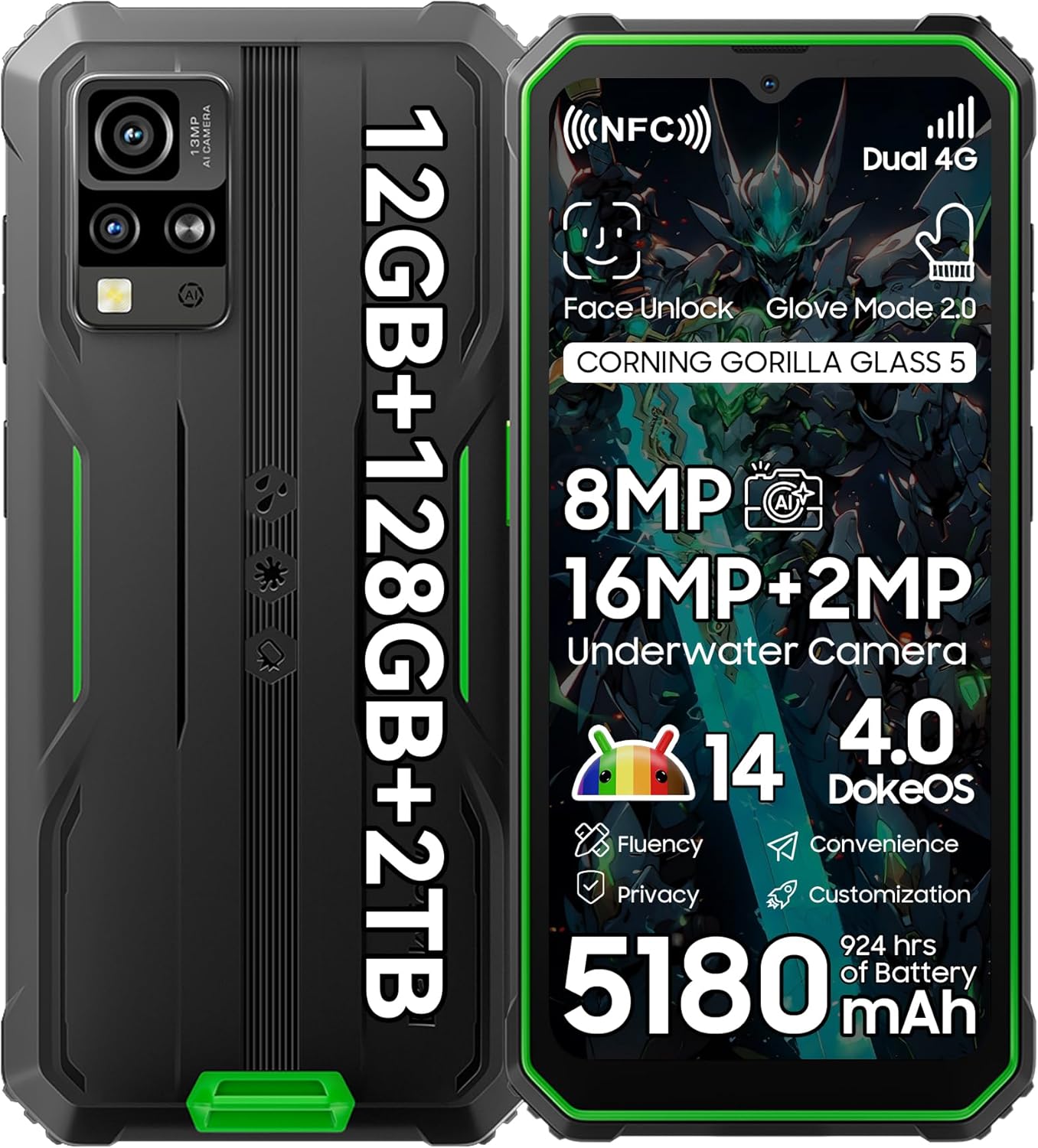 Blackview BV4800 Pro Android 14 Rugged Phone Unlocked, Octa-core 12GB+128GB/SD 2TB, IP69K Waterproof Rugged Smartphone, 6.56”HD+Display, 5180mAh Battery, NFC, 4G Dual SIM, 3 Card Slots,Glove Mode,GPS Blackview BV4800 Pro Android 14 Rugged Phone Unlocked, Octa-core 12GB+128GB/SD 2TB, IP69K Waterproof Rugged Smartphone, 6.56”HD+Display, 5180mAh Battery, NFC, 4G Dual SIM, 3 Card Slots,Glove Mode,GPS