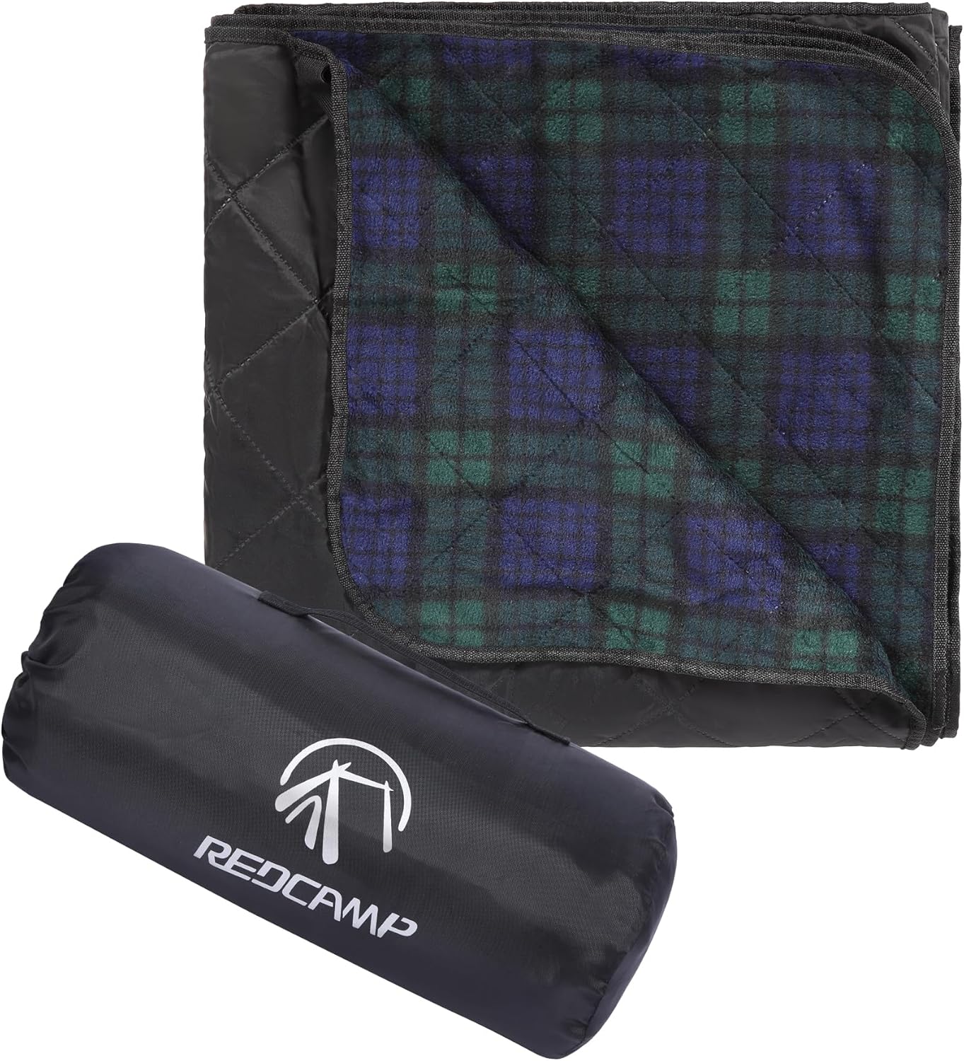 REDCAMP Extra Large Waterproof Stadium Blanket for Cold Weather, Soft Warm Fleece Camping Blanket Windproof for Outdoor Picnic Sports, 79”x 79” Green Grid REDCAMP Extra Large Waterproof Stadium Blanket for Cold Weather, Soft Warm Fleece Camping Blanket Windproof for Outdoor Picnic Sports, 79”x 79” Green Grid
