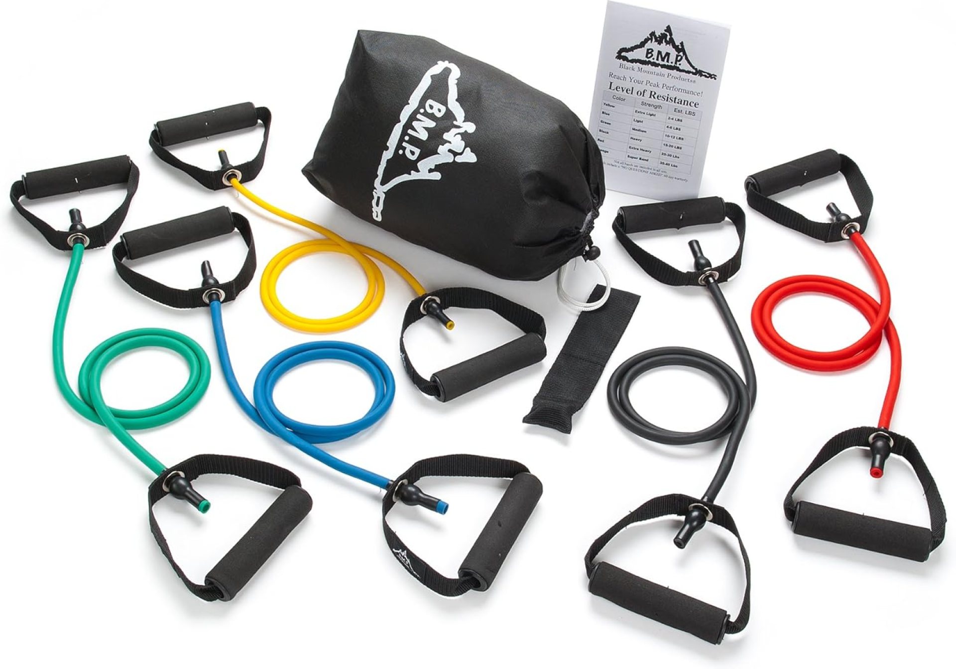 Black Mountain Products Resistance Band Set (Five Bands Included) Black Mountain Products Resistance Band Set (Five Bands Included)