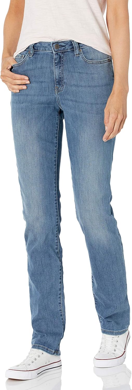 Amazon Essentials Women’s Jeans, Mid Rise Straight Leg Style, Slim Fit Amazon Essentials Women’s Jeans, Mid Rise Straight Leg Style, Slim Fit
