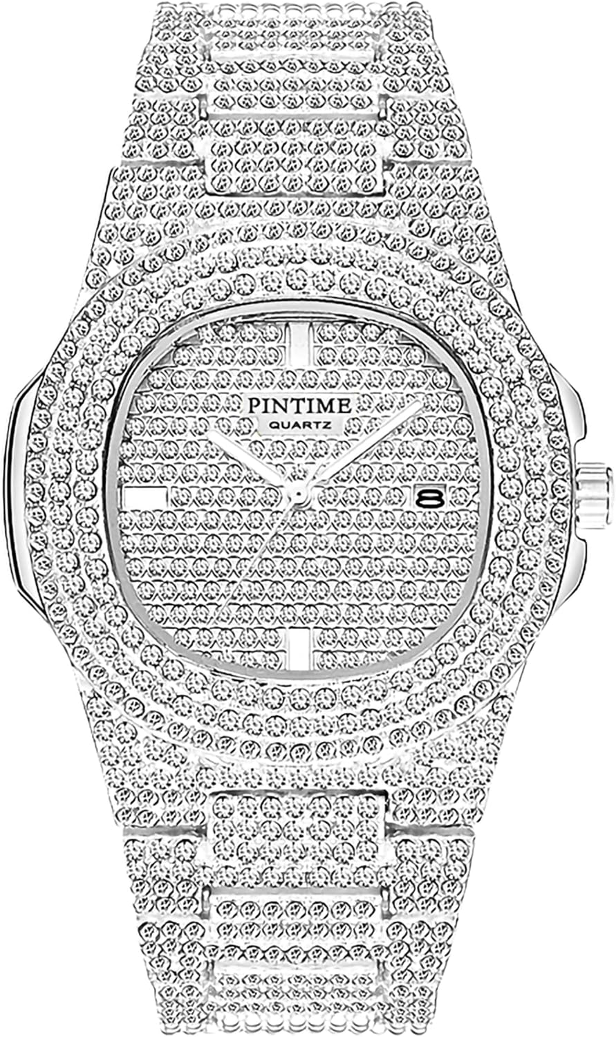 FANMIS Unisex Luxury Crystal Diamond Watches Silver Gold Fashion Quartz Analog Watch Stainless Steel Band Bracelet Big Face Women’s Men’s FANMIS Unisex Luxury Crystal Diamond Watches Silver Gold Fashion Quartz Analog Watch Stainless Steel Band Bracelet Big Face Women’s Men’s
