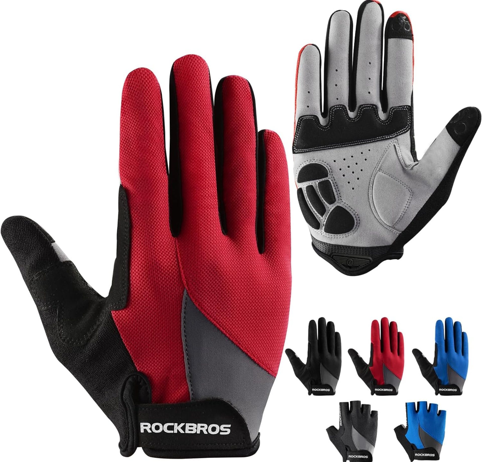 ROCKBROS Cycling Gloves for Men Women – Breathable Gel Pad Road Mountain Bike Gloves – Touch Screen Anti-Slip MTB Gloves for Cycling Workout Outdoor Sports ROCKBROS Cycling Gloves for Men Women – Breathable Gel Pad Road Mountain Bike Gloves – Touch Screen Anti-Slip MTB Gloves for Cycling Workout Outdoor Sports