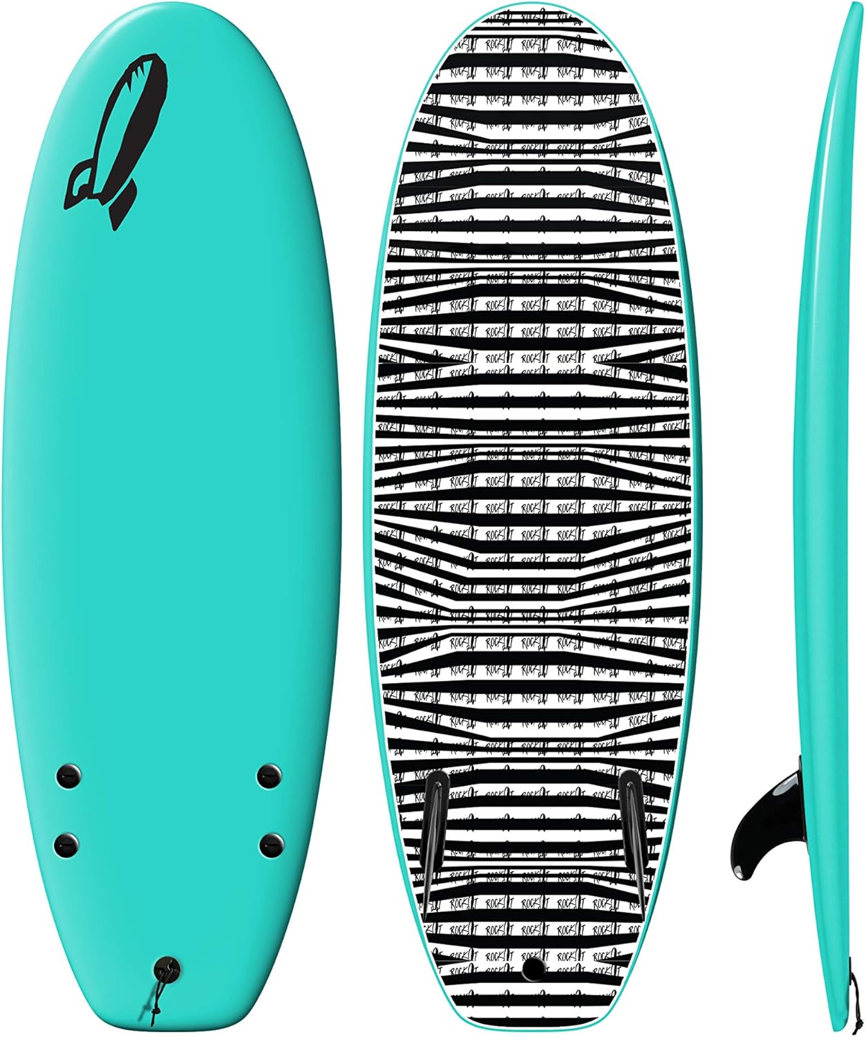 Rock-It 4’10” CHUB Soft Top Surfboard – Kids & Mini, Easy to Paddle & Maneuverable for Beginners Rock-It 4’10” CHUB Soft Top Surfboard – Kids & Mini, Easy to Paddle & Maneuverable for Beginners
