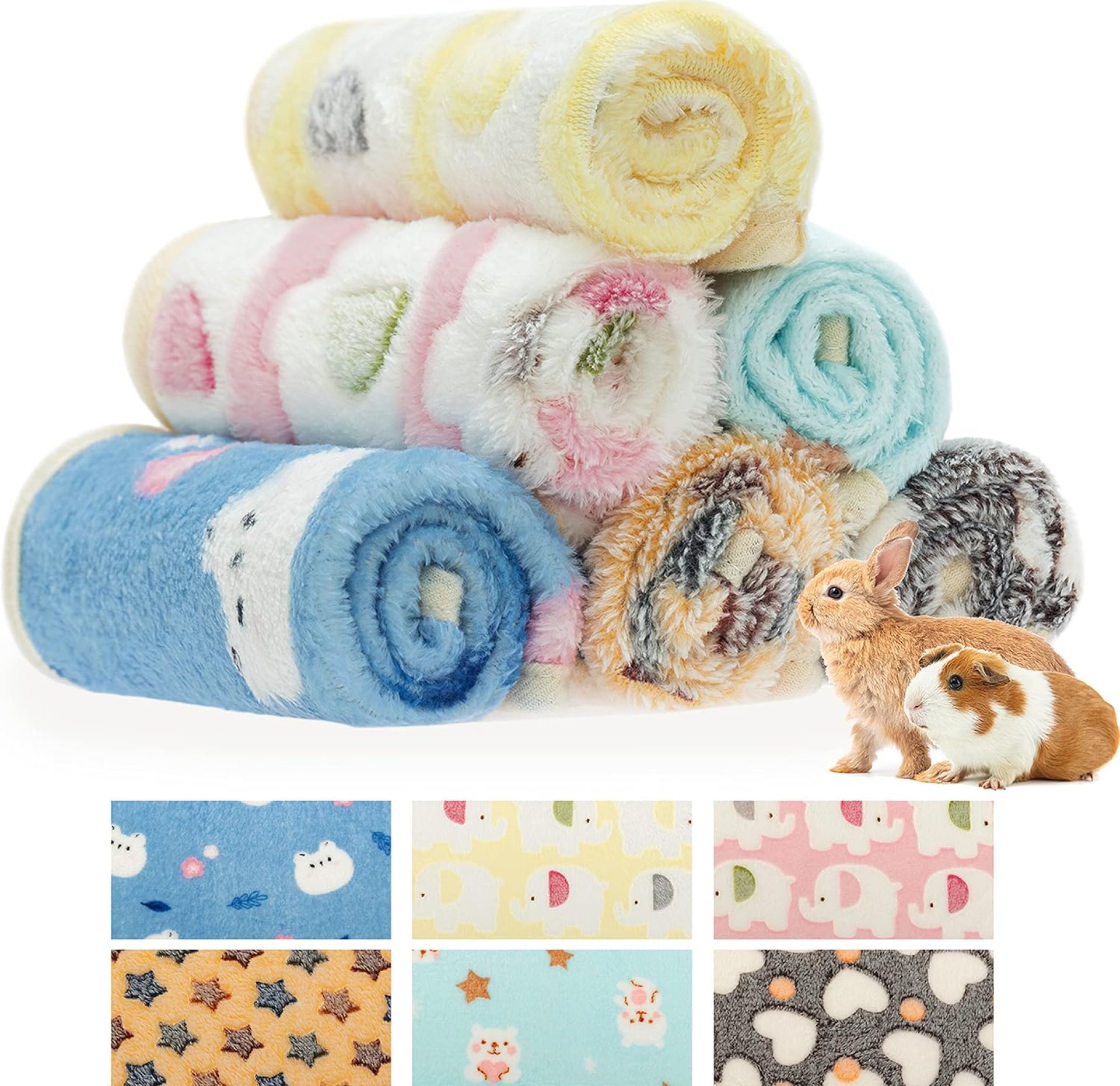 CUSOZWO Guinea Pig Bedding Mat – 6 Pack Fleece Soft Warm Small Animal Blankets for Rat Rabbit Hamster Chinchilla Hedgehog Lizard – Washable Small Pet Cage Liners Sleep Mat Bedding Accessories CUSOZWO Guinea Pig Bedding Mat – 6 Pack Fleece Soft Warm Small Animal Blankets for Rat Rabbit Hamster Chinchilla Hedgehog Lizard – Washable Small Pet Cage Liners Sleep Mat Bedding Accessories