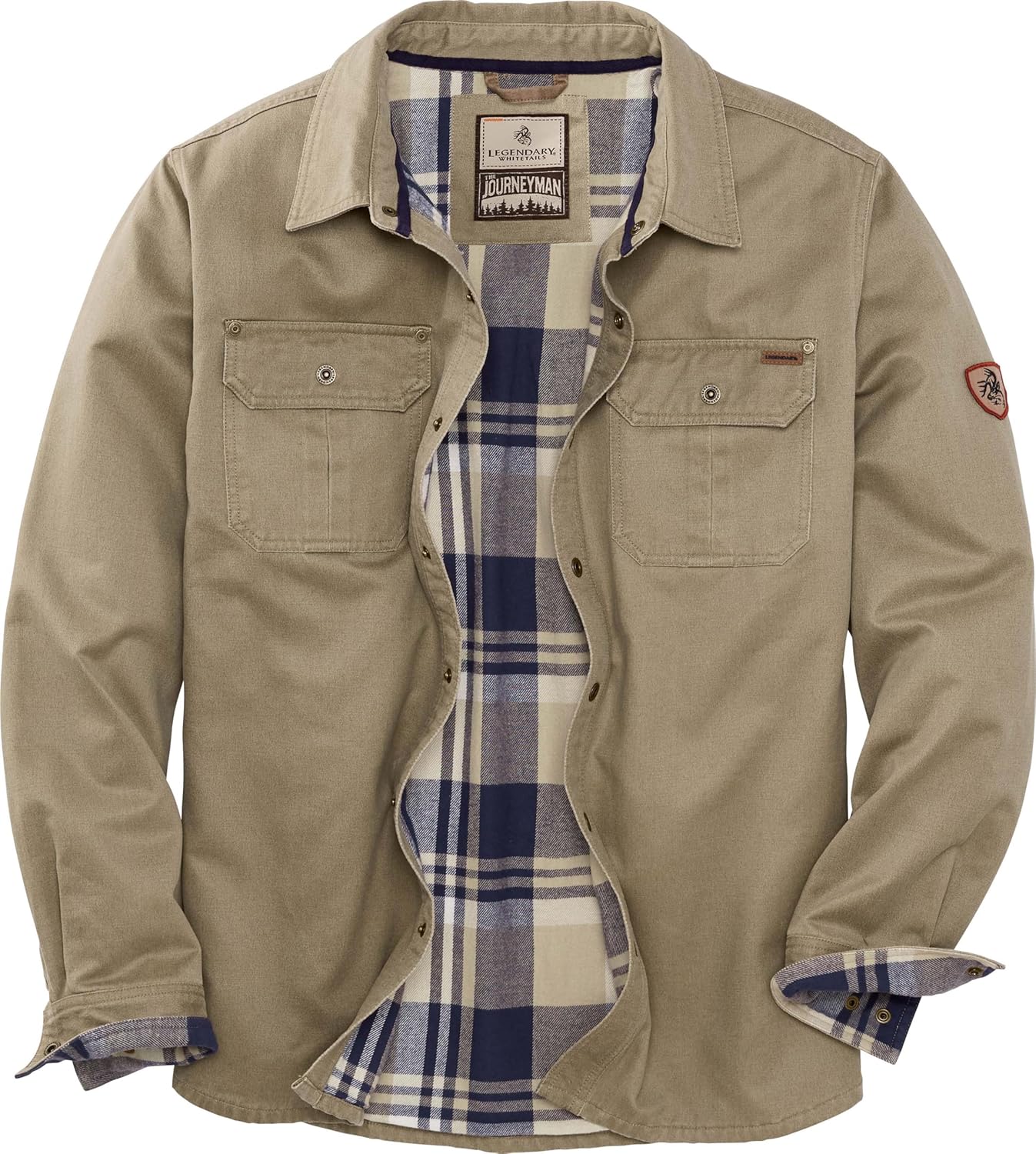 Legendary Whitetails Journeyman Shirt Jacket Flannel Lined Shacket for Men Water-Resistant Coat Rugged Fall Clothing Legendary Whitetails Journeyman Shirt Jacket Flannel Lined Shacket for Men Water-Resistant Coat Rugged Fall Clothing
