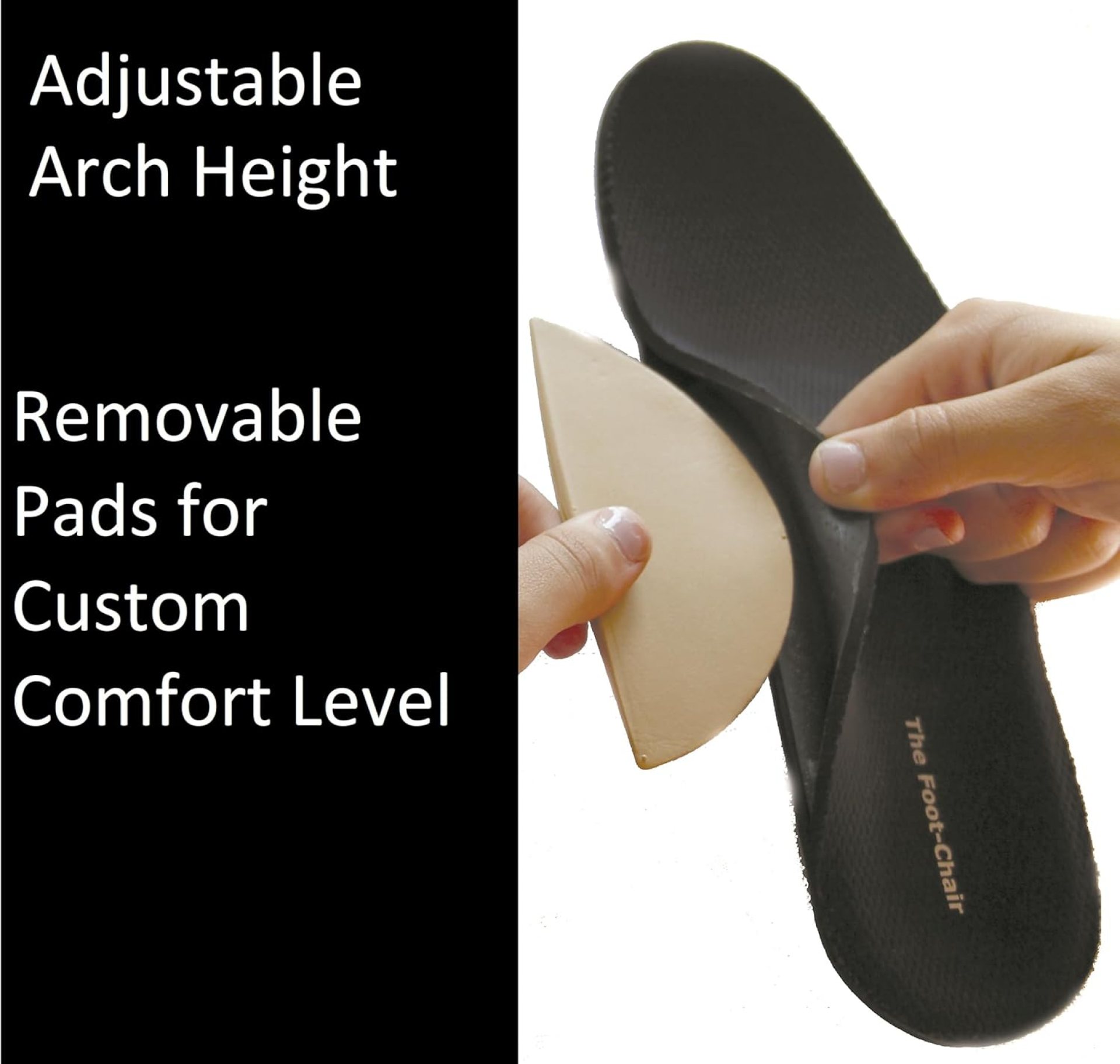 FootChair Orthotics with Pads for Adjustable Arch Height. Relieve Plantar Fasciitis and Other Foot Pain (Women’s 5-6.5 / Men’s 3-4.5) FootChair Orthotics with Pads for Adjustable Arch Height. Relieve Plantar Fasciitis and Other Foot Pain (Women’s 5-6.5 / Men’s 3-4.5)