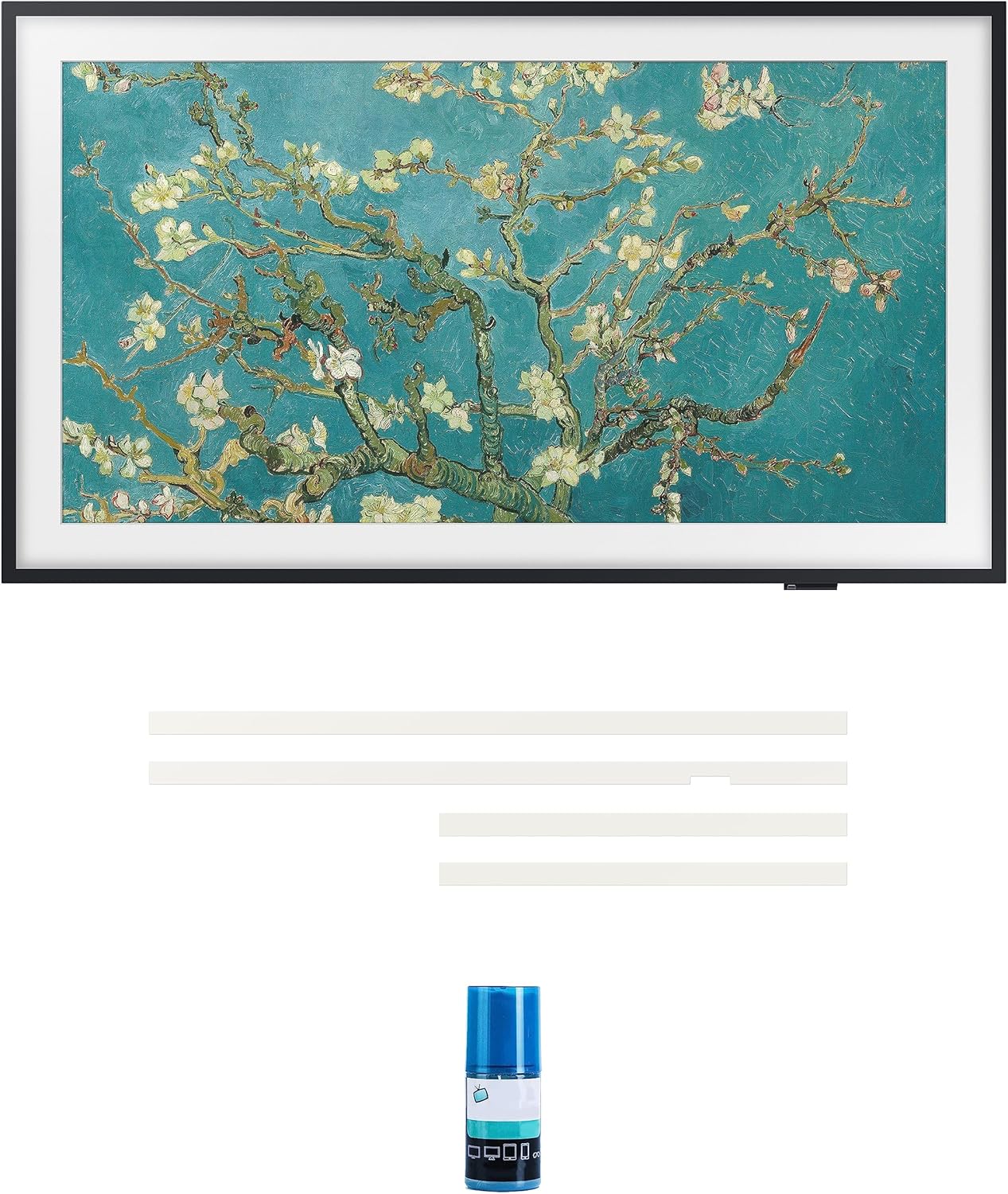 SAMSUNG QN32LS03CBFXZA 32 Inch The Frame QLED Smart TV with Art Mode with a VG-SCFC32WTB 32 Inch The Frame Customizable Bezel – Modern White and HDTV Screen Cleaner Kit (2023) SAMSUNG QN32LS03CBFXZA 32 Inch The Frame QLED Smart TV with Art Mode with a VG-SCFC32WTB 32 Inch The Frame Customizable Bezel – Modern White and HDTV Screen Cleaner Kit (2023)