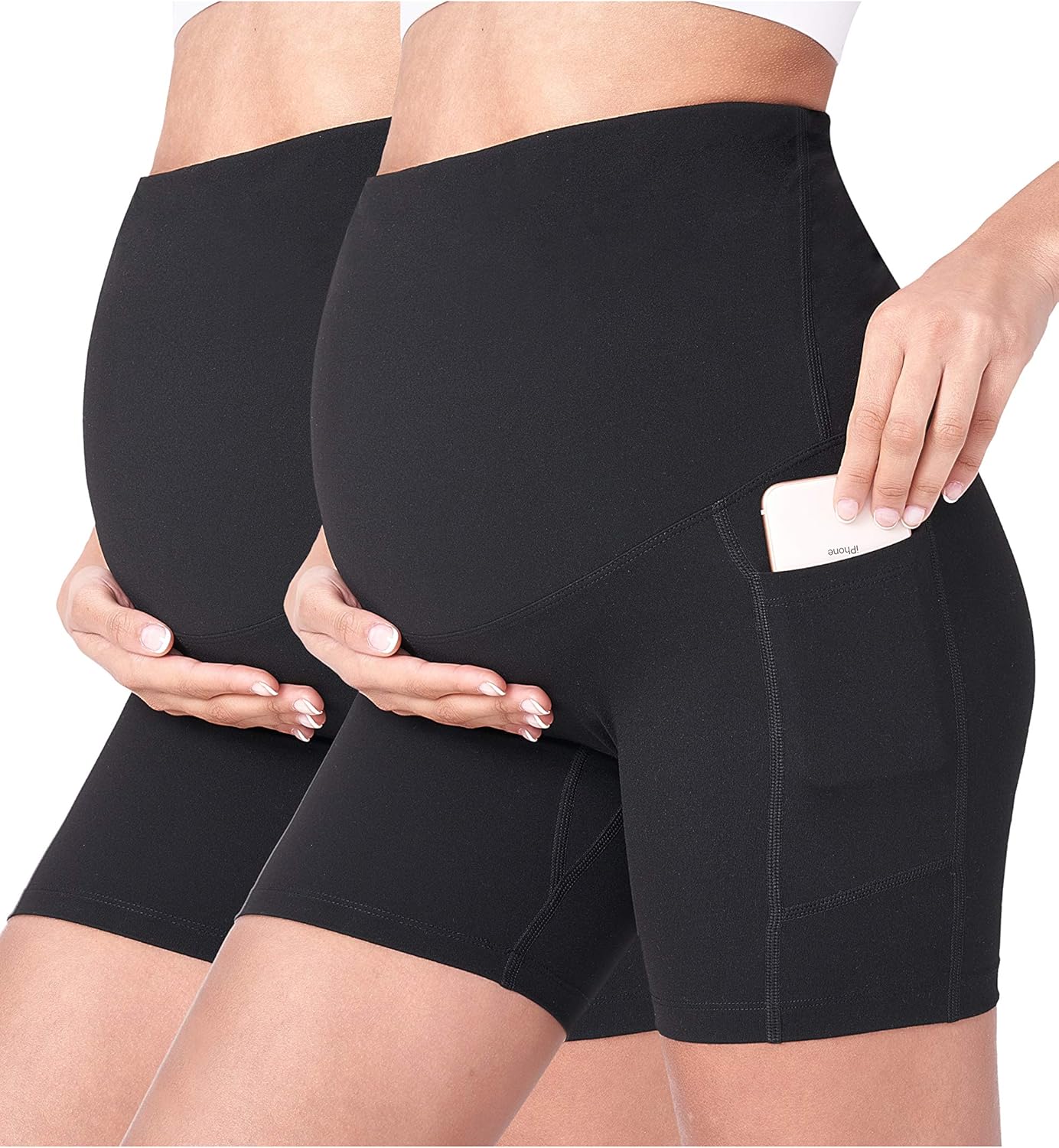POSHDIVAH Women’s Maternity Yoga Shorts Over The Belly Bump Summer Workout Running Active Short Pants with Pockets 5″/8″ POSHDIVAH Women’s Maternity Yoga Shorts Over The Belly Bump Summer Workout Running Active Short Pants with Pockets 5″/8″