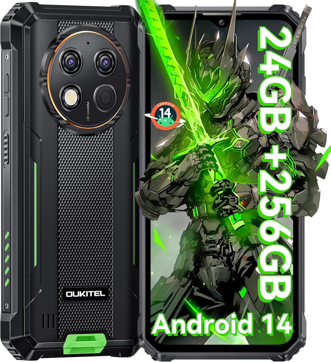 OUKITEL G1 Rugged Smartphone Unlocked – 24+256GB/1TB Android 14 Rugged Cellphones, 6.52” HD Display IP68/IP69K 10600mAh Battery 48MP Rear Camera Waterproof Phone, Fingerprint/Dual Sim/NFC 2025 OUKITEL G1 Rugged Smartphone Unlocked – 24+256GB/1TB Android 14 Rugged Cellphones, 6.52” HD Display IP68/IP69K 10600mAh Battery 48MP Rear Camera Waterproof Phone, Fingerprint/Dual Sim/NFC 2025