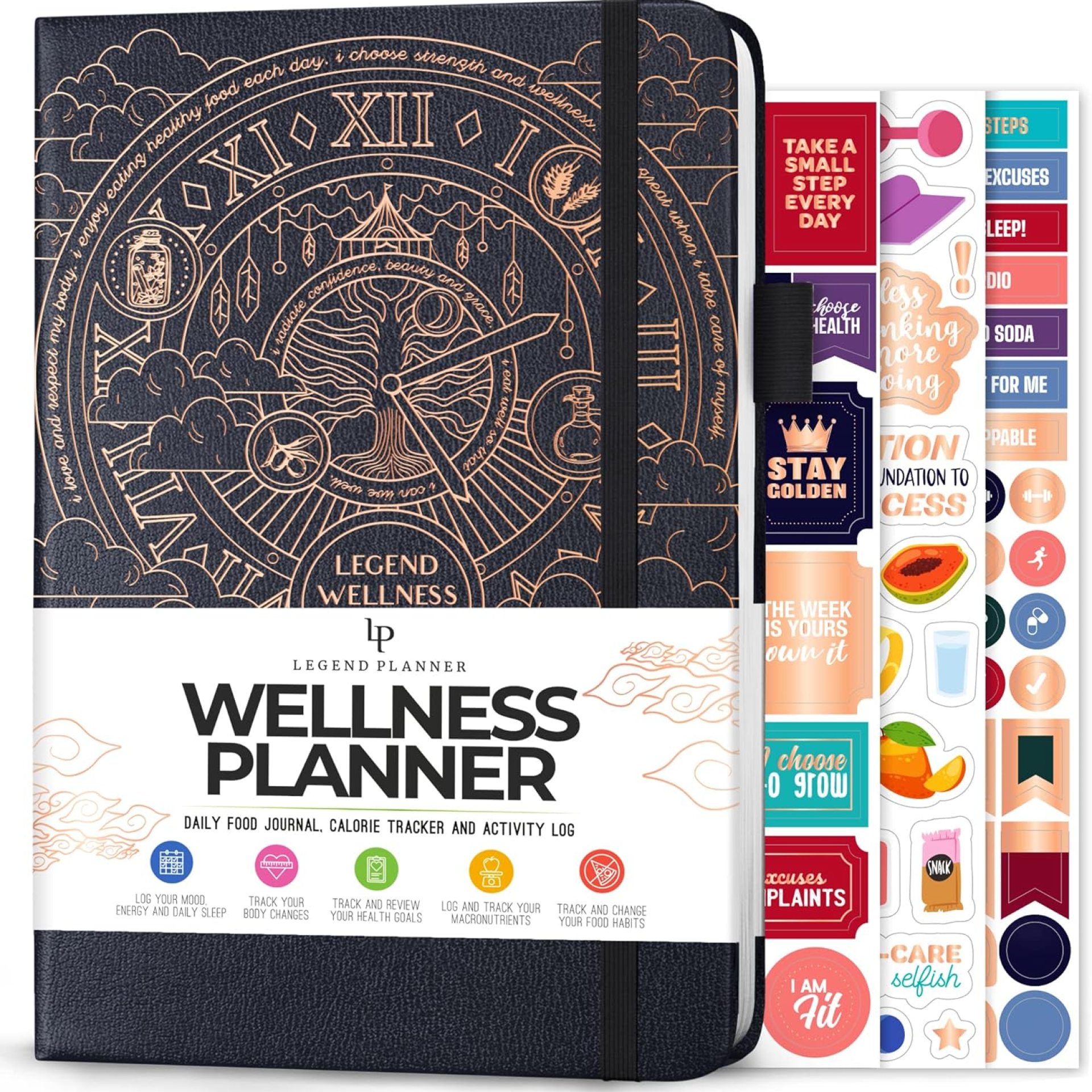 Legend Wellness Planner & Food Journal – Daily Diet & Health Journal with Weight Loss, Measurement & Exercise Trackers – Lifestyle & Nutrition Diary – Lasts 6 Months, A5 size – Mystic Gray Legend Wellness Planner & Food Journal – Daily Diet & Health Journal with Weight Loss, Measurement & Exercise Trackers – Lifestyle & Nutrition Diary – Lasts 6 Months, A5 size – Mystic Gray