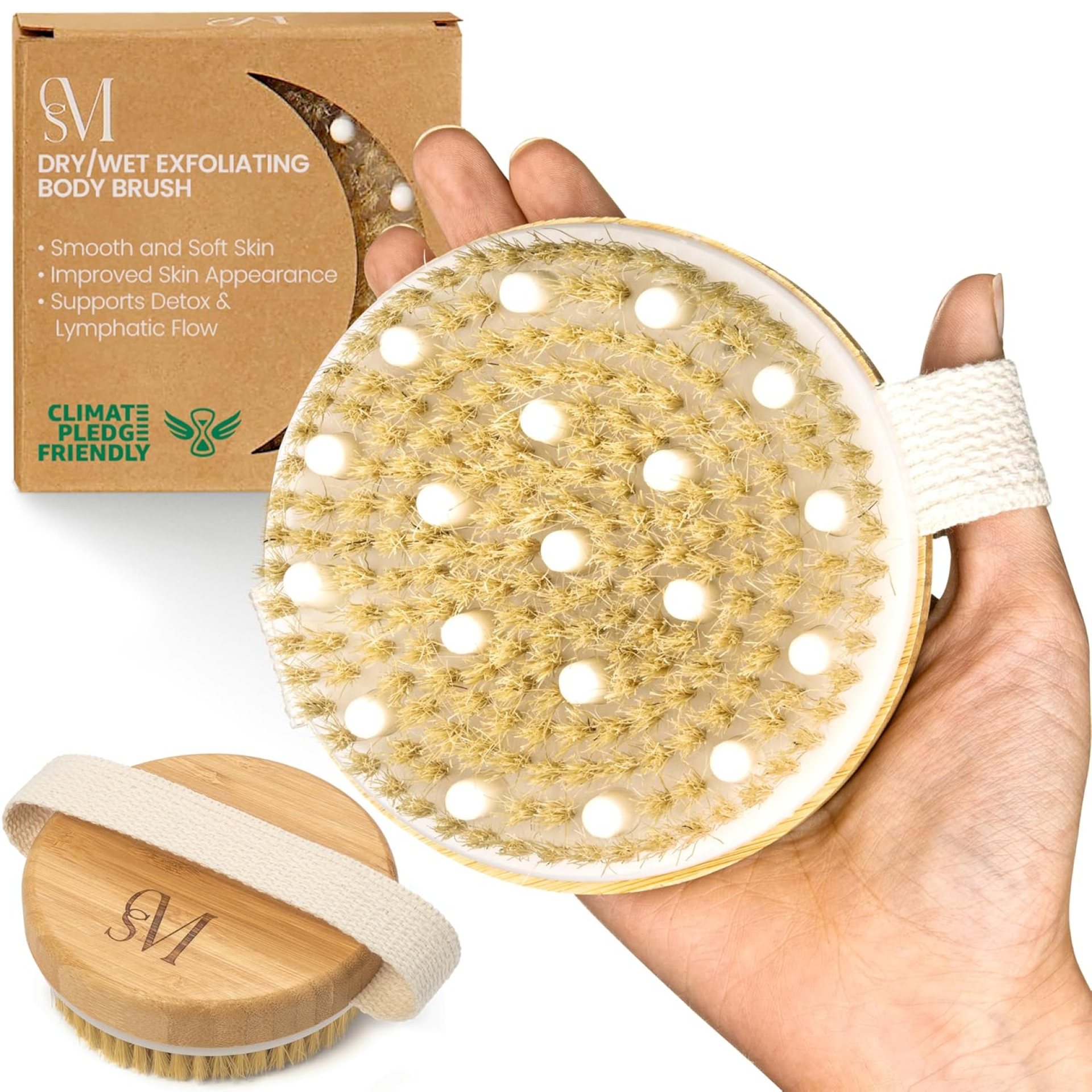 CSM Dry Body Brush – Natural Bristle Exfoliating Brush for Skin Renewal, Lymphatic Support and Circulation Boost – Sustainable Choice Dry Brushing Tool for Gentle Detox, Spa-Like Exfoliation CSM Dry Body Brush – Natural Bristle Exfoliating Brush for Skin Renewal, Lymphatic Support and Circulation Boost – Sustainable Choice Dry Brushing Tool for Gentle Detox, Spa-Like Exfoliation