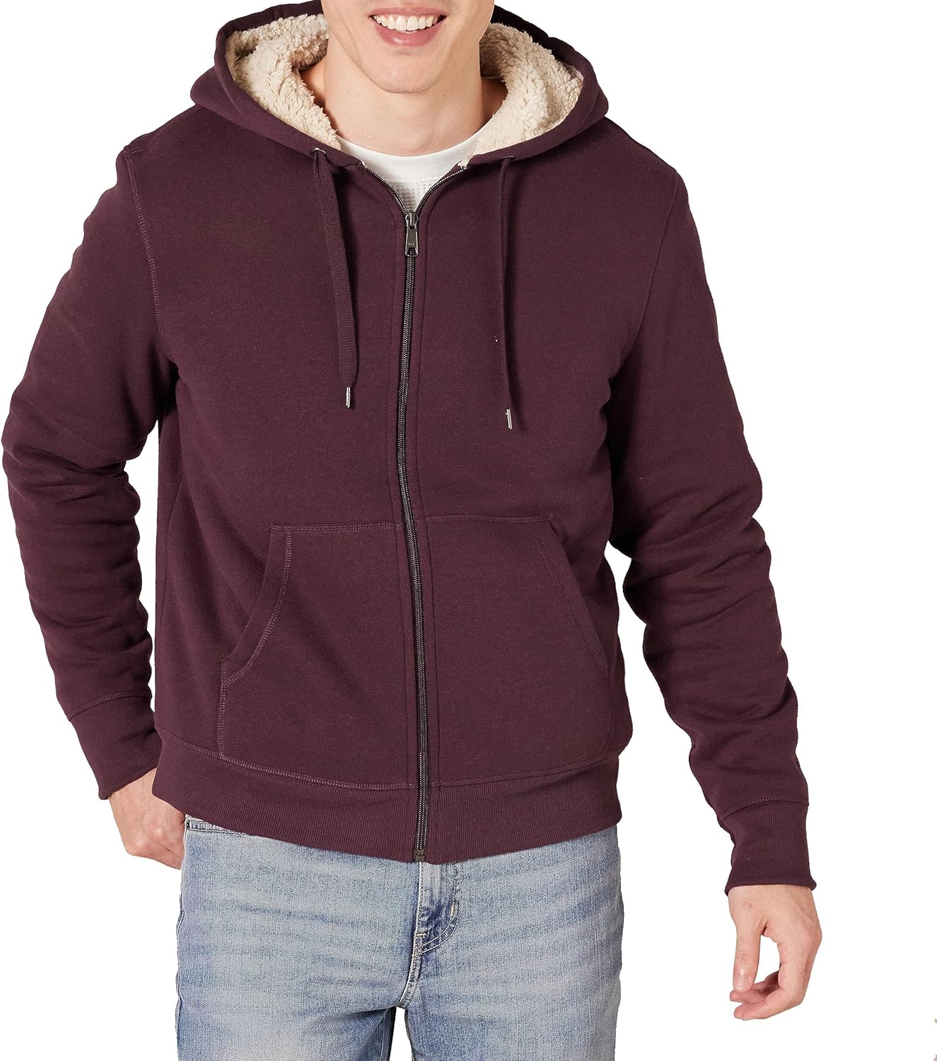 Amazon Essentials Hoodie For Men, Sherpa-Lined Full-Zip Fleece Sweatshirt Amazon Essentials Hoodie For Men, Sherpa-Lined Full-Zip Fleece Sweatshirt