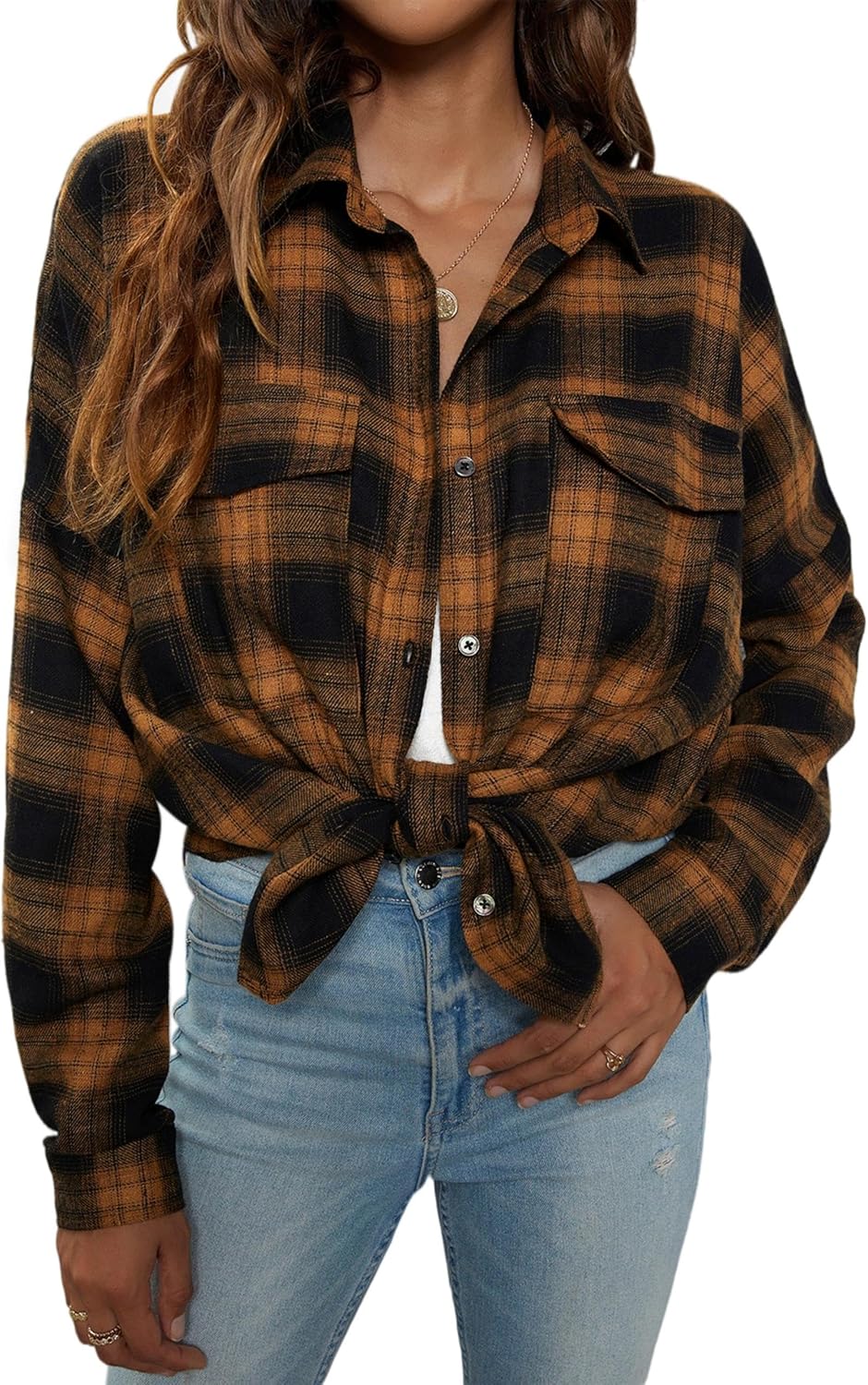 Blooming Jelly Women’s Button Down Flannel Shirts Plaid Shacket Long Sleeve Collared Business Casual Tops Work Blouses Blooming Jelly Women’s Button Down Flannel Shirts Plaid Shacket Long Sleeve Collared Business Casual Tops Work Blouses
