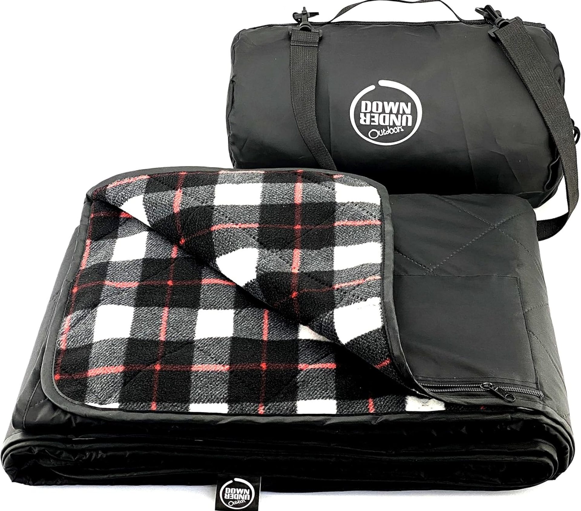 DOWN UNDER OUTDOORS Large Waterproof Windproof Extra Thick 350 GSM Quilted Fleece, or Sherpa Stadium Blanket DOWN UNDER OUTDOORS Large Waterproof Windproof Extra Thick 350 GSM Quilted Fleece, or Sherpa Stadium Blanket