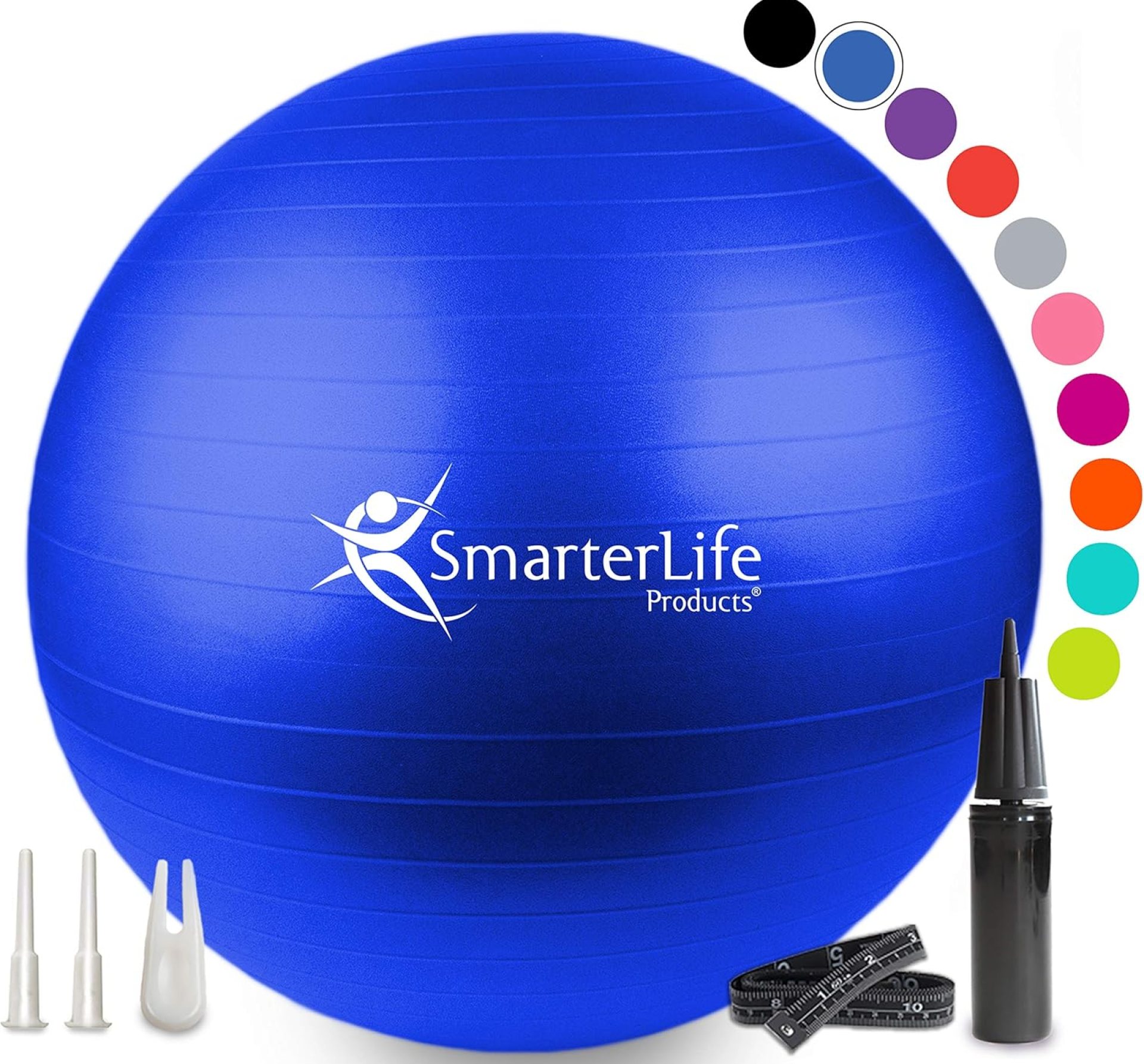 SmarterLife Exercise Ball Yoga Ball for Fitness, Balance, Stability, or Pregnancy, Gym Ball for Core Workout, Physical Therapy, Yoga Ball Chair for Office, Anti-Slip Anti-Burst SmarterLife Exercise Ball Yoga Ball for Fitness, Balance, Stability, or Pregnancy, Gym Ball for Core Workout, Physical Therapy, Yoga Ball Chair for Office, Anti-Slip Anti-Burst