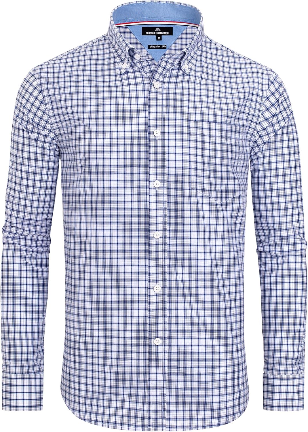 Alimens & Gentle Men’s Plaid Button Down Shirts Cotton Long Sleeve Dress Shirts Regular Fit Gingham Shirts Alimens & Gentle Men’s Plaid Button Down Shirts Cotton Long Sleeve Dress Shirts Regular Fit Gingham Shirts