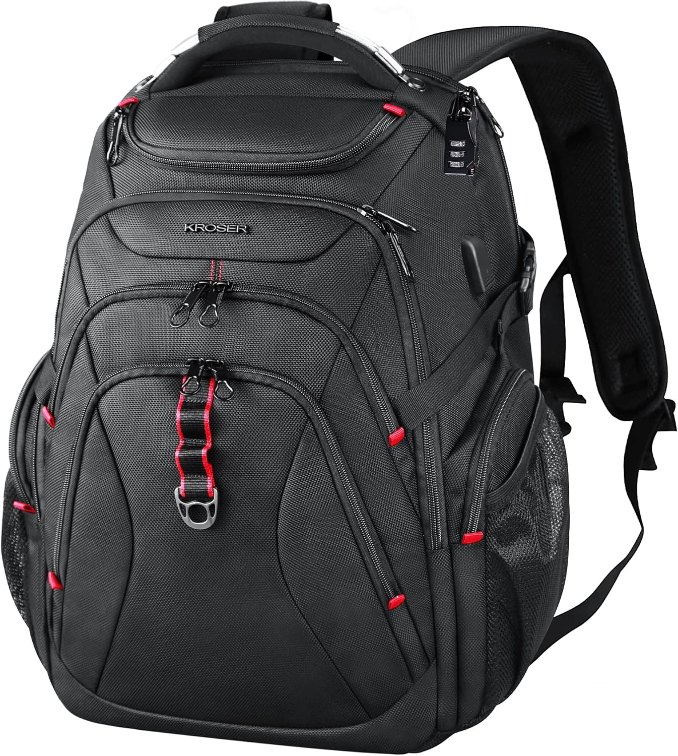 KROSER Travel Laptop Backpack 17.3 Inch XL Computer Backpack with Hard Shell Saferoom RFID Pockets Water-Repellent Business College Daypack Stylish Bag for Men/Women-Black KROSER Travel Laptop Backpack 17.3 Inch XL Computer Backpack with Hard Shell Saferoom RFID Pockets Water-Repellent Business College Daypack Stylish Bag for Men/Women-Black