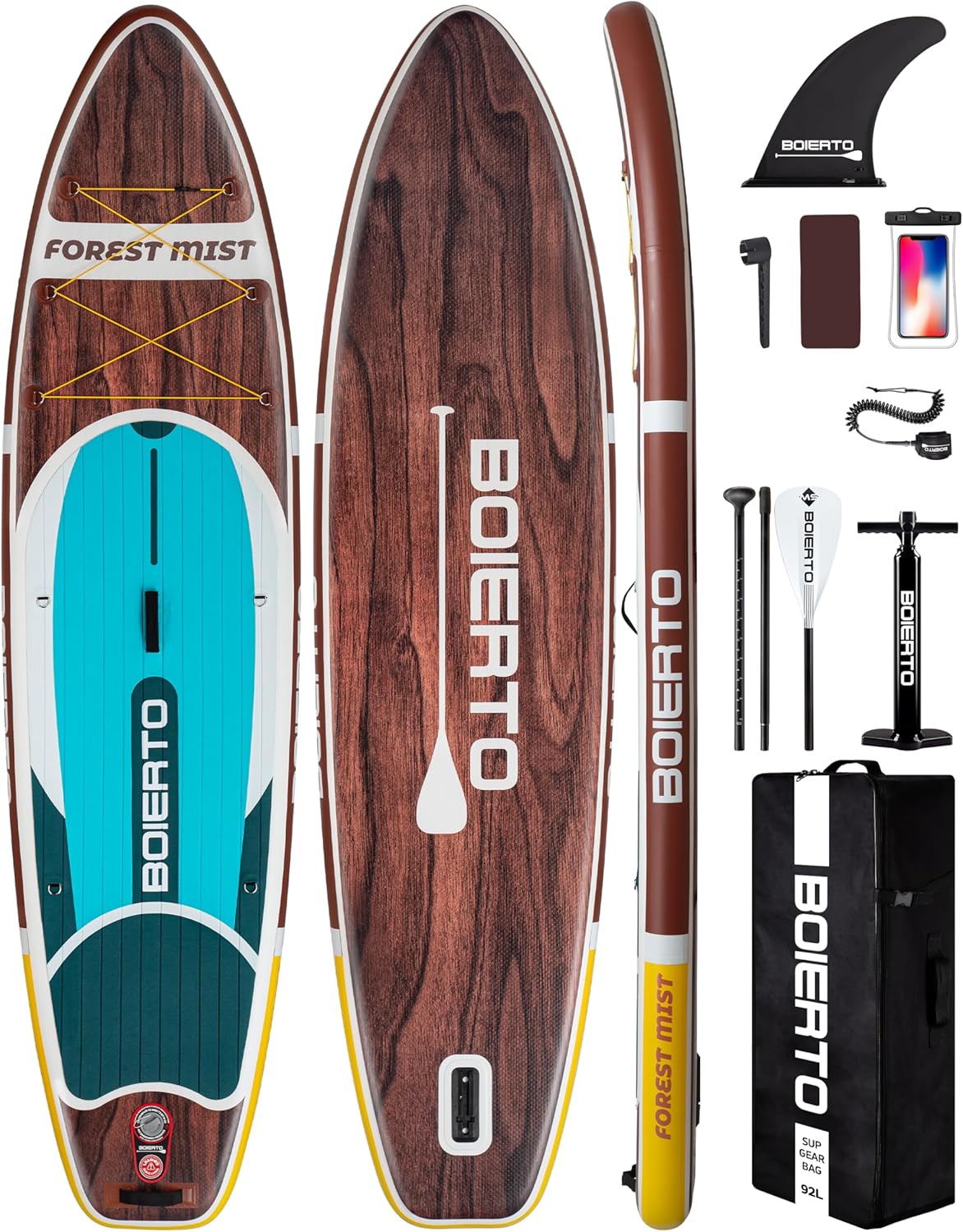 Inflatable Stand Up Paddle Board 10’8“*34″/11’*33″ Extra Wide Paddle Boards for Adults, SUP with Premium Accessories & Nylon Backpack, Adjustable Paddle, Hand Pump, Bottom Fin, Leash Inflatable Stand Up Paddle Board 10’8“*34″/11’*33″ Extra Wide Paddle Boards for Adults, SUP with Premium Accessories & Nylon Backpack, Adjustable Paddle, Hand Pump, Bottom Fin, Leash