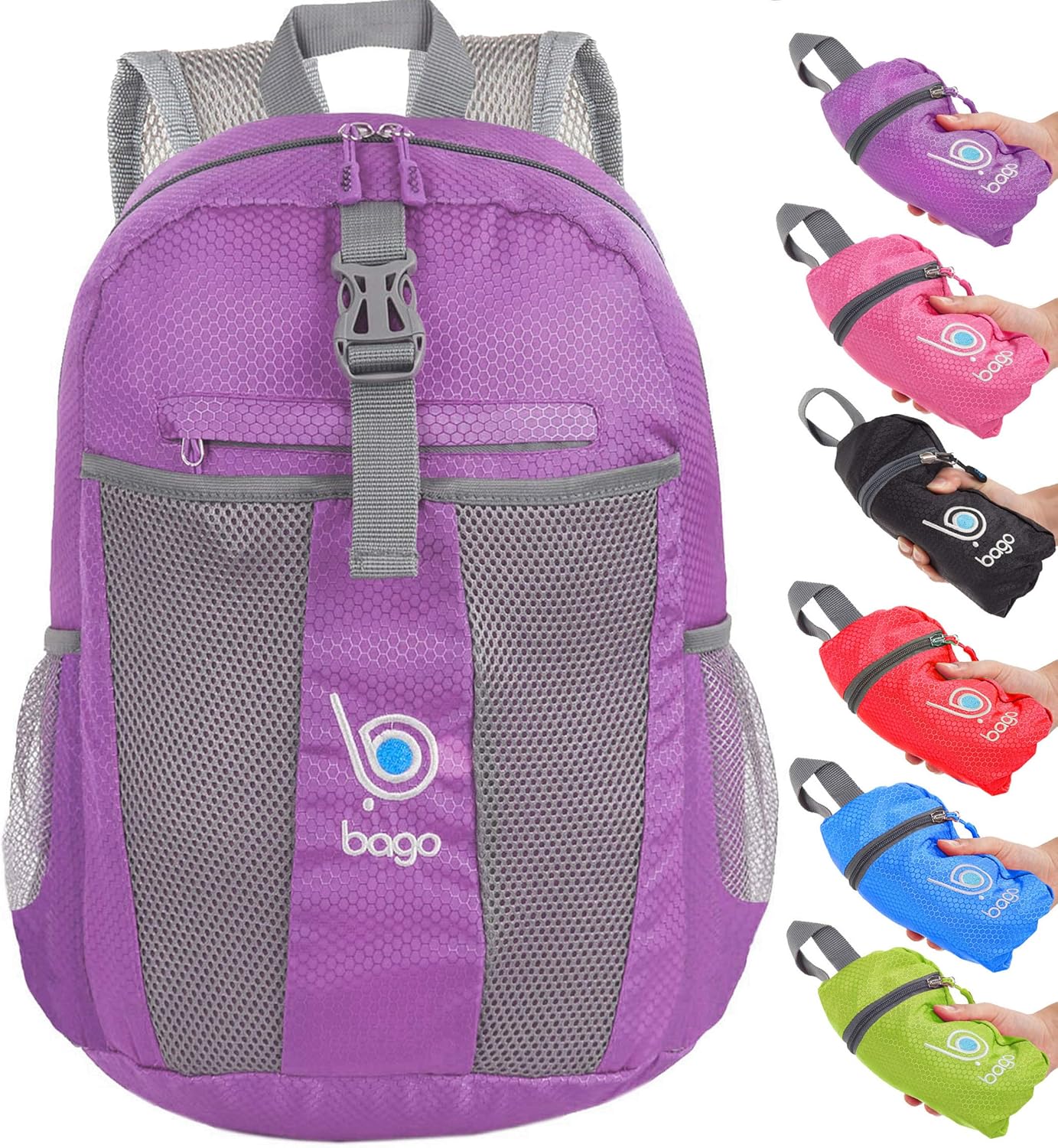 bago Lightweight Small Hiking Backpack for Women and Men – 25L Travel Day Pack – Foldable Hiking Daypack Ultralight for Camping Outdoor Sports – Day Bag Packable Backpack for Travel (Purple) bago Lightweight Small Hiking Backpack for Women and Men – 25L Travel Day Pack – Foldable Hiking Daypack Ultralight for Camping Outdoor Sports – Day Bag Packable Backpack for Travel (Purple)