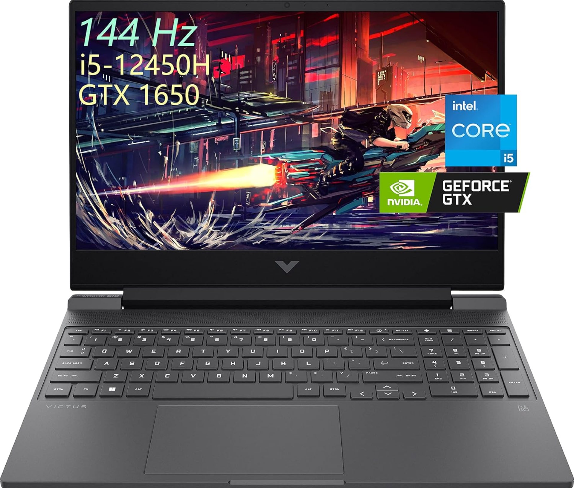 HP 2022 Victus Gaming Laptop, 15.6-Inch 144Hz FHD Display, 12th Gen Core i5-12450H(Beat R7 5800H), 16GB 3200 RAM, 1TB PCIe SSD, NVIDIA GeForce GTX 1650, WiFi 6, Backlit KB, RJ-45, HDMI, Win 11 H HP 2022 Victus Gaming Laptop, 15.6-Inch 144Hz FHD Display, 12th Gen Core i5-12450H(Beat R7 5800H), 16GB 3200 RAM, 1TB PCIe SSD, NVIDIA GeForce GTX 1650, WiFi 6, Backlit KB, RJ-45, HDMI, Win 11 H